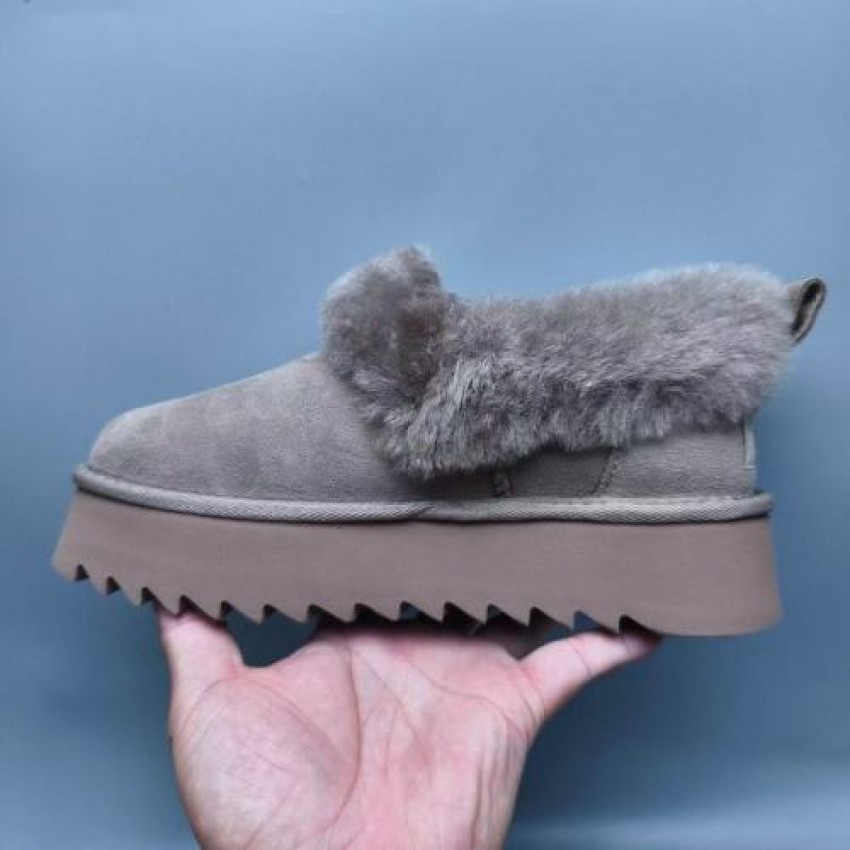 UGG Casual Shoes with Thick Soles - Maroon