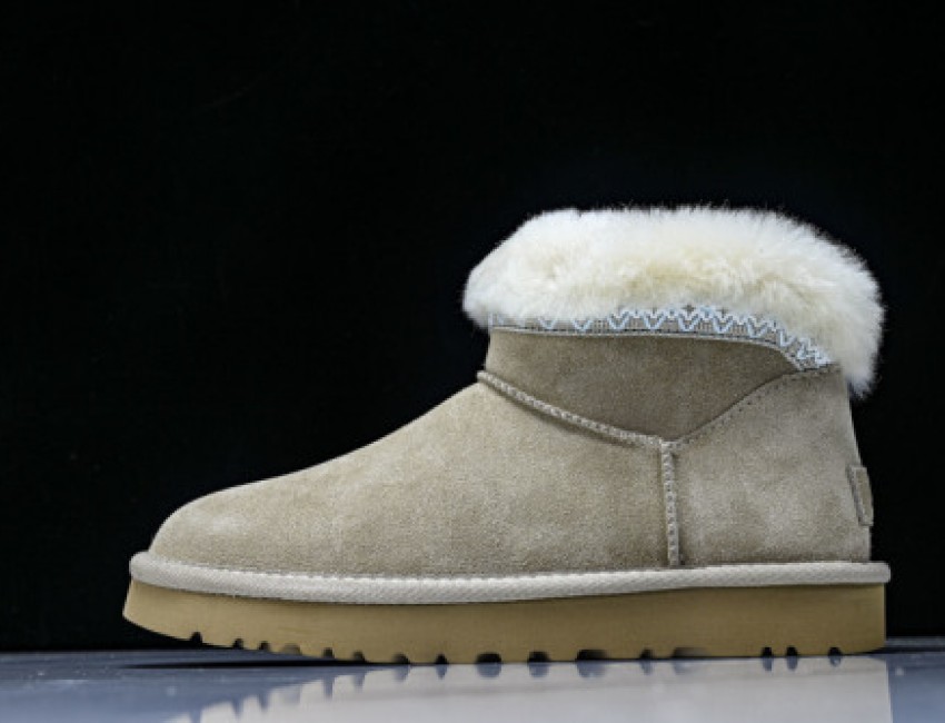 Women's Low-Top Casual Snow Boots - Beige