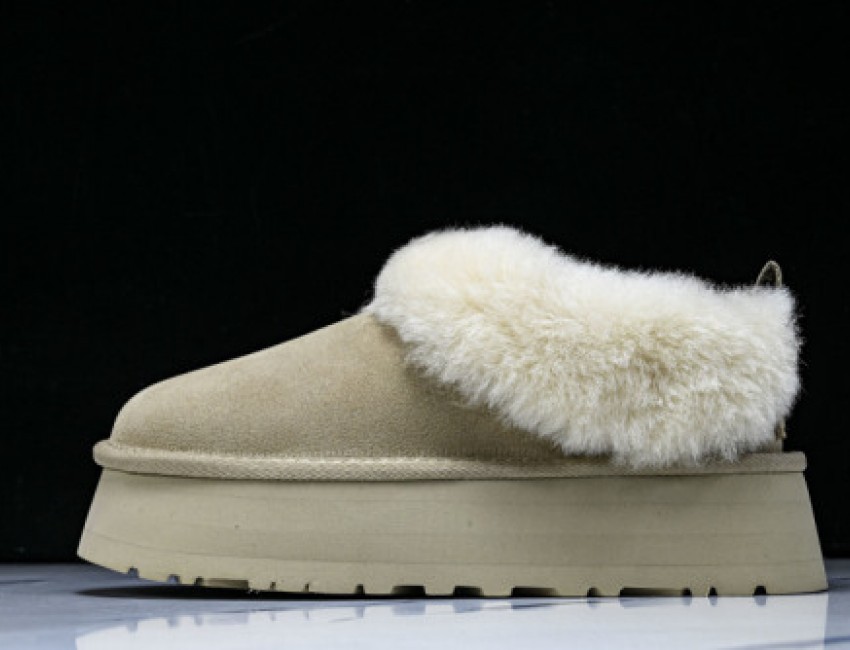 Women's Autumn Thick Sole Comfort Loafers - Light Wheat/White