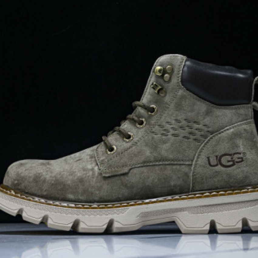 Mid-Top Casual Martin Boots - Green/Beige/Black