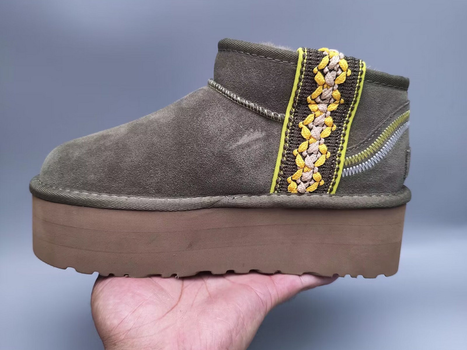 Ethnic Style Classic Thick Sole Slippers - Green