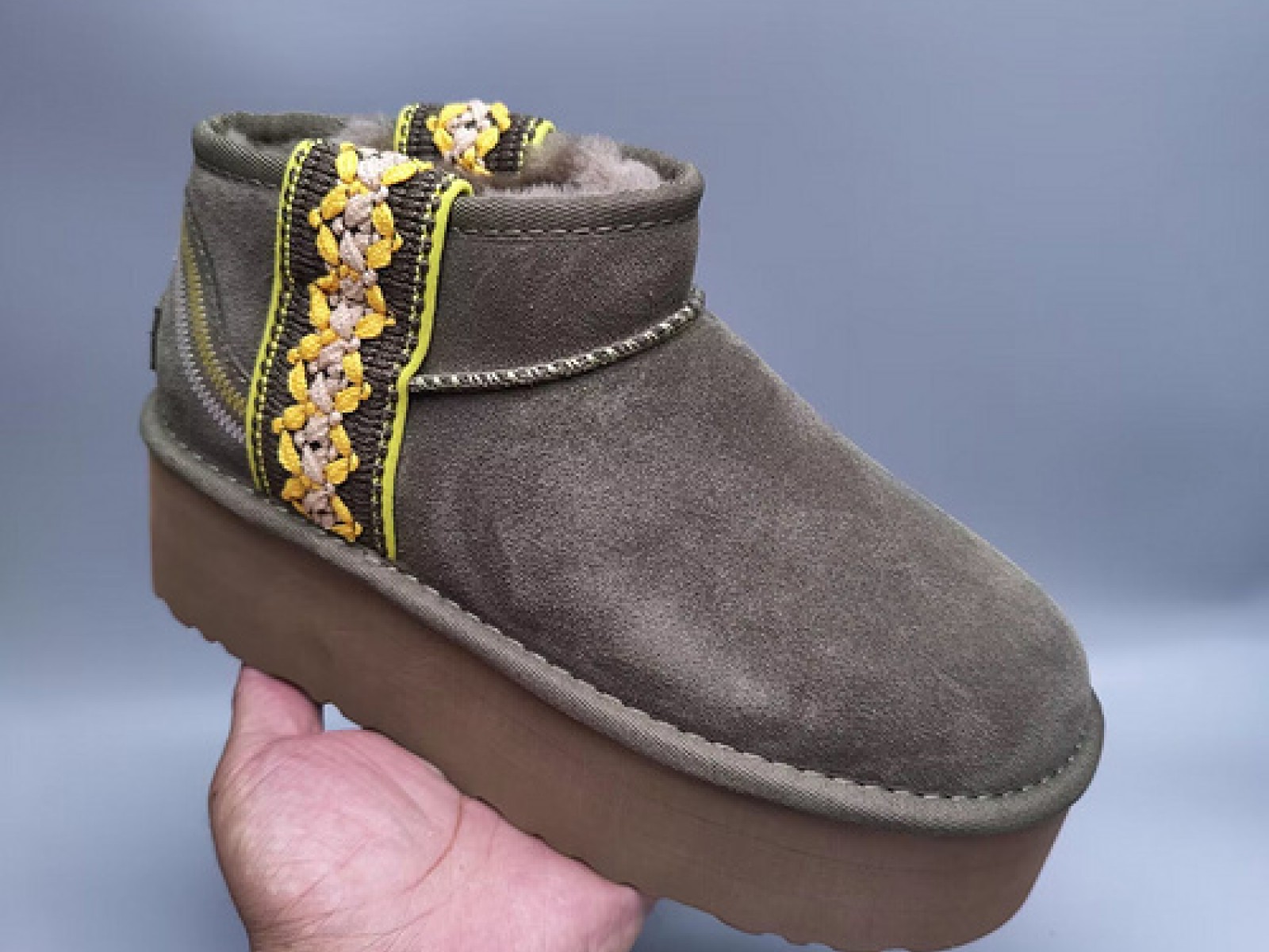 Ethnic Style Classic Thick Sole Slippers - Green