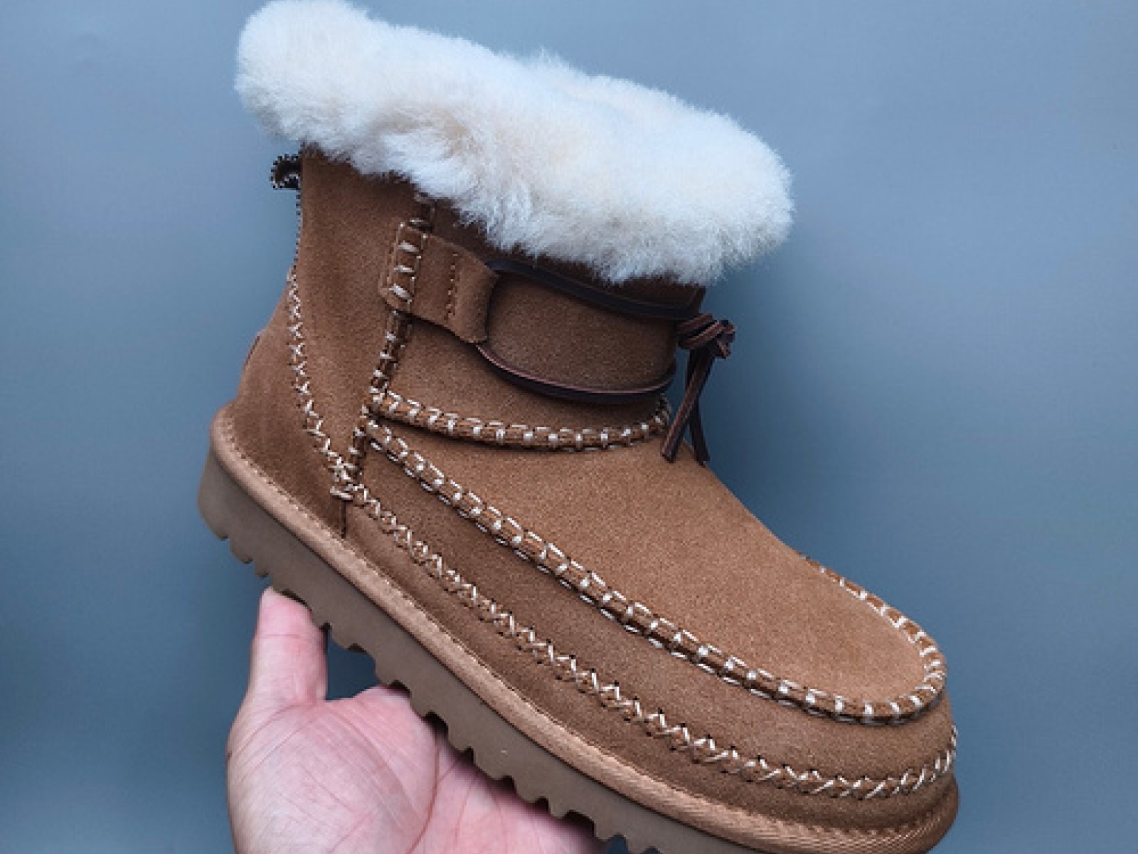 UGG Mid-Top Braided Casual Shoes - Maroon