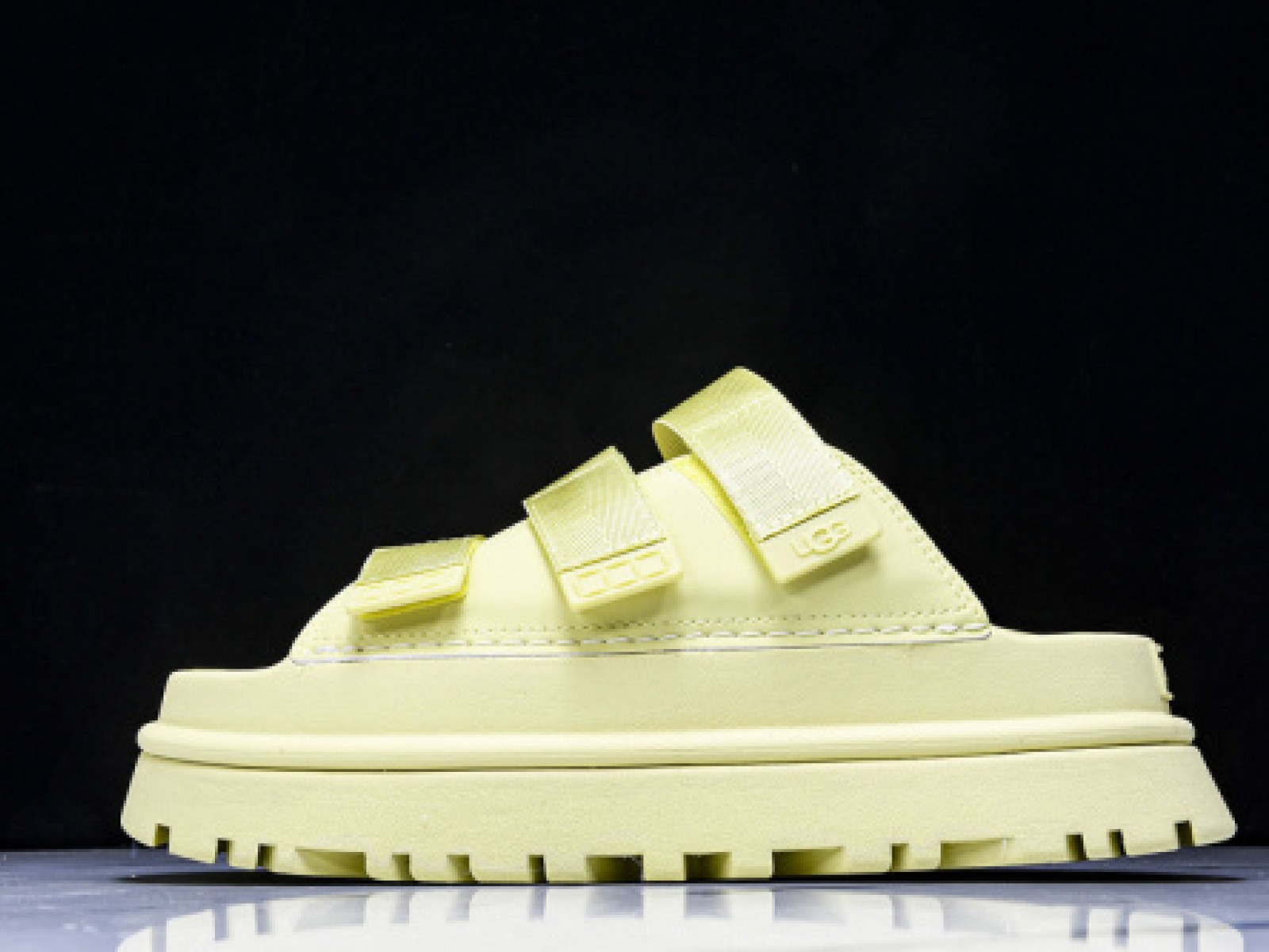 Golden Glow Platform Sandal Slippers - Yellow/Light Yellow