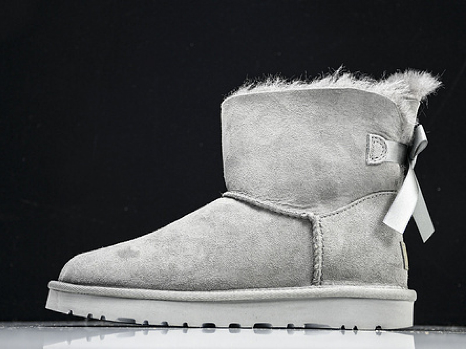 UGG Mini Bailey Bow II Boots - Grey