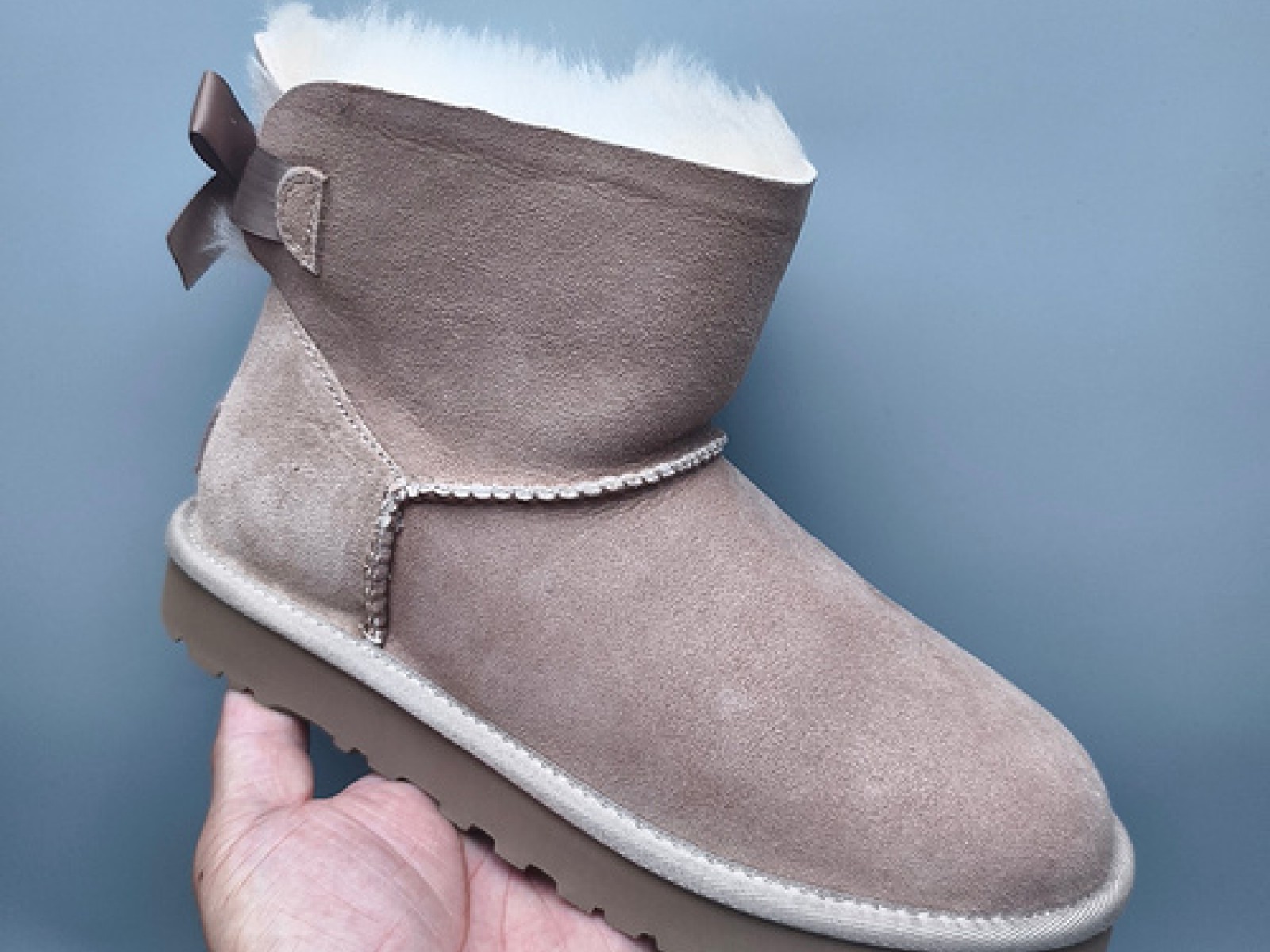 UGG Bow Classic Short Boots - Sand Color