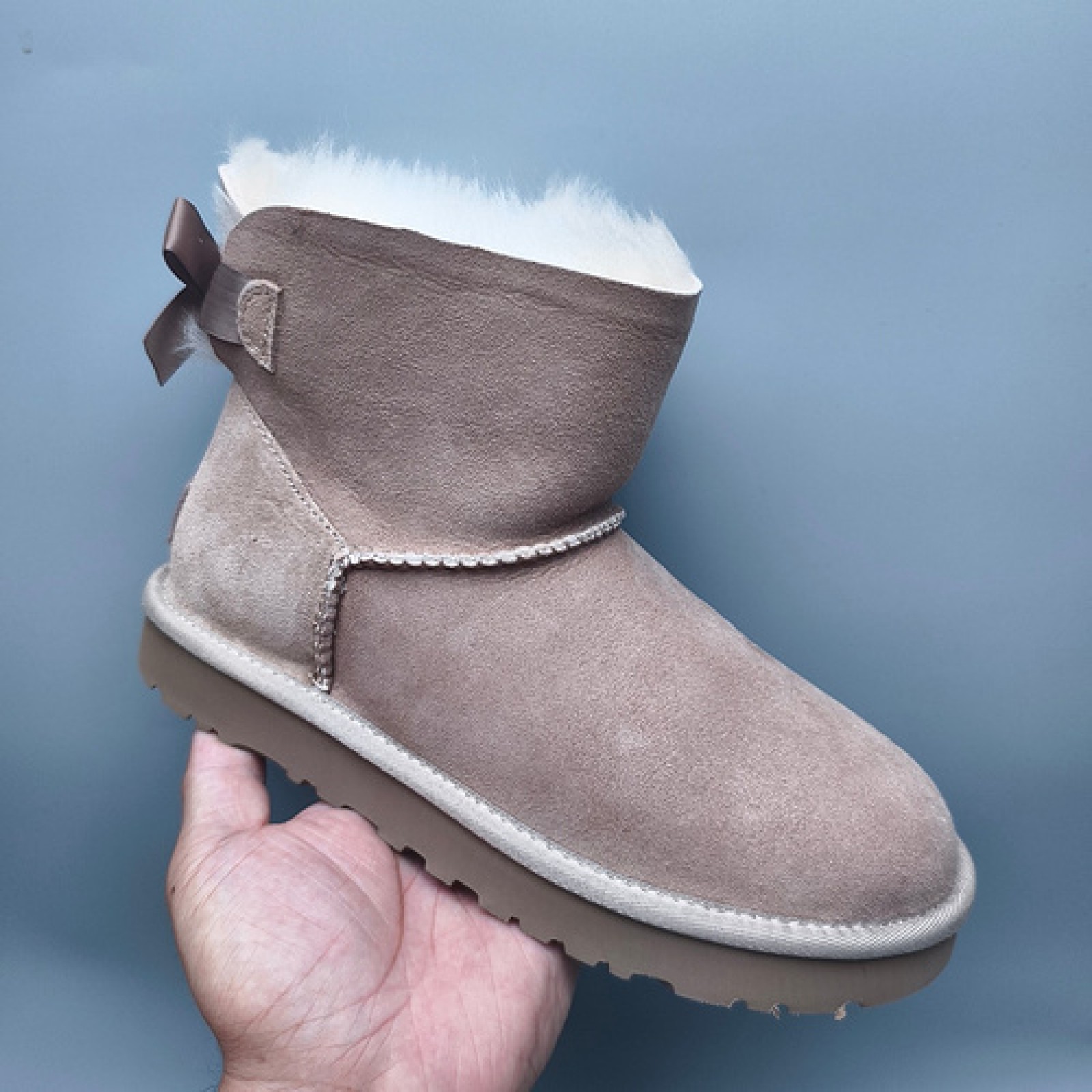 UGG Bow Classic Short Boots - Sand Color