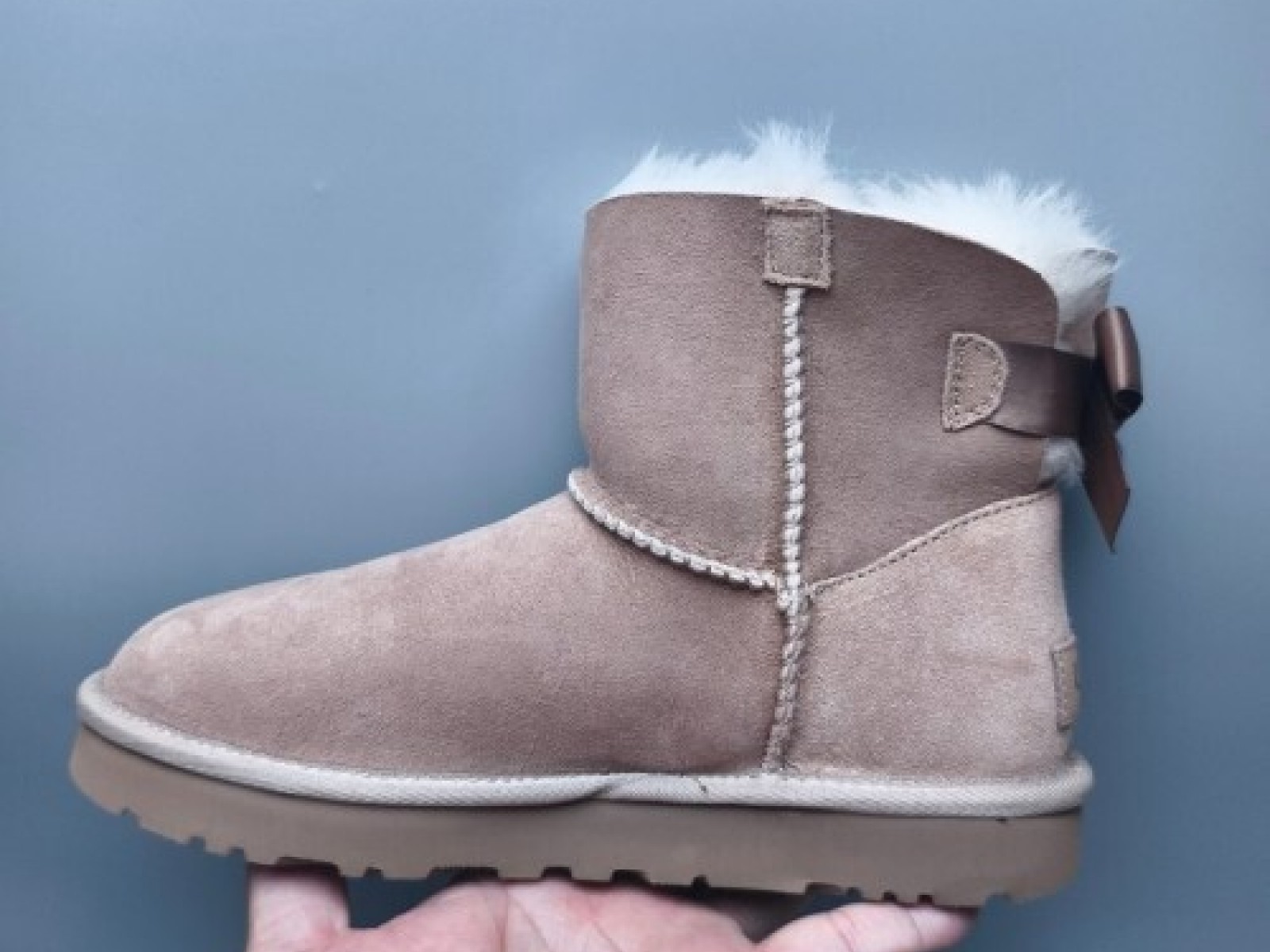 UGG Bow Classic Short Boots - Sand Color