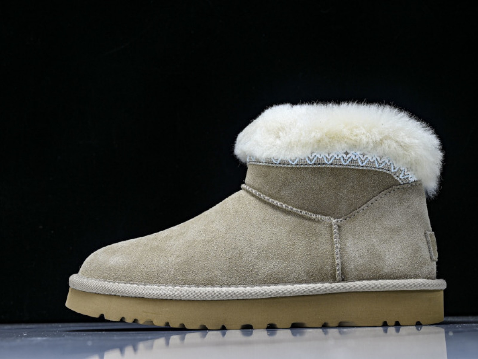 Womens Low-Top Casual Snow Boots - Beige