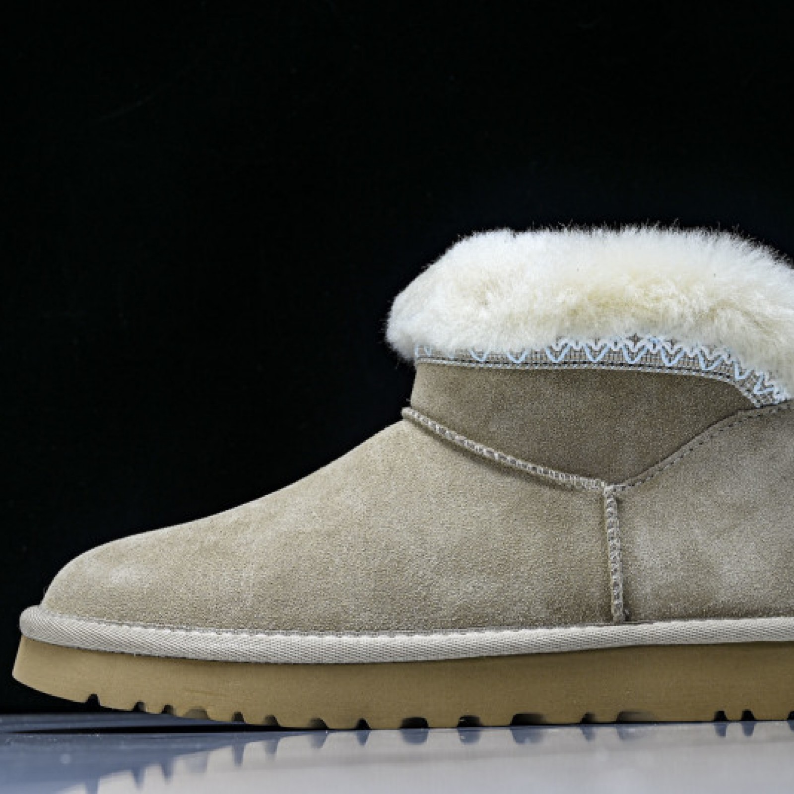 Womens Low-Top Casual Snow Boots - Beige