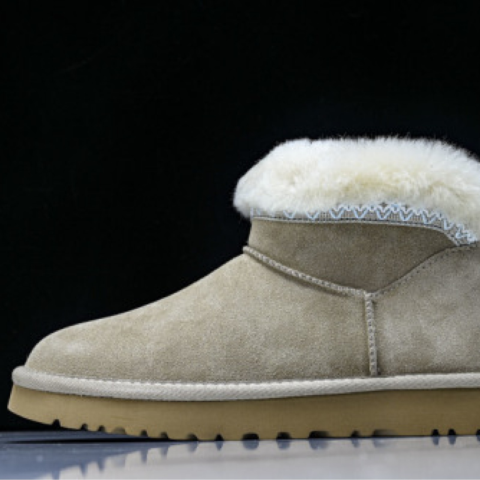 Womens Low-Top Casual Snow Boots - Beige