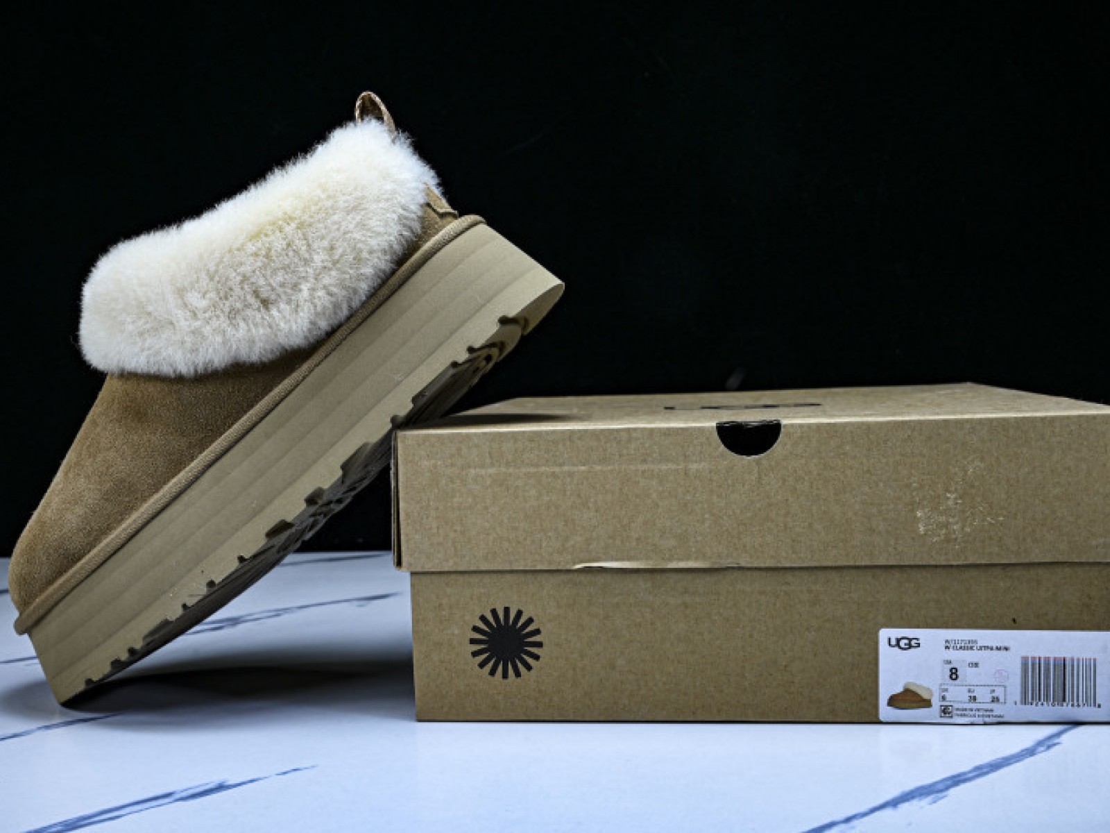 Womens Autumn Thick Sole Comfort Loafers - Brown/White