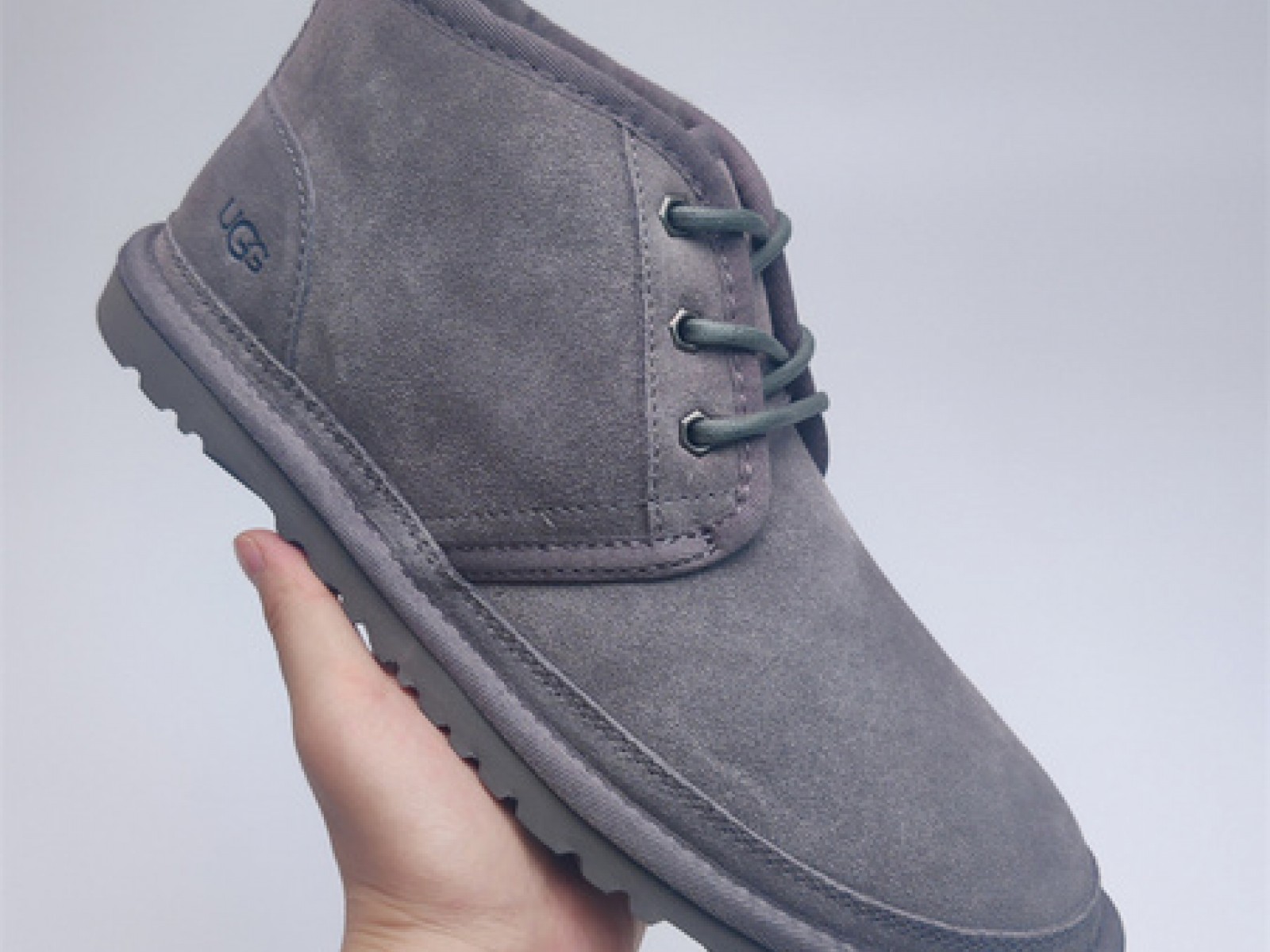 Fur Integrated Casual Unisex Slippers - Grey