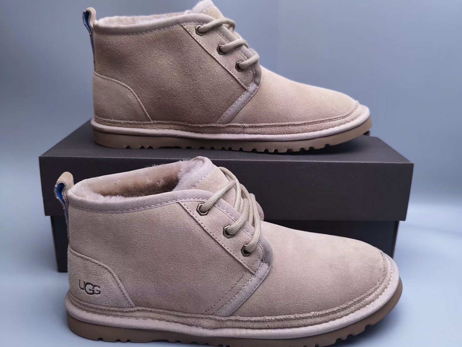 Fur Integrated Casual Unisex Slippers - Sand Color