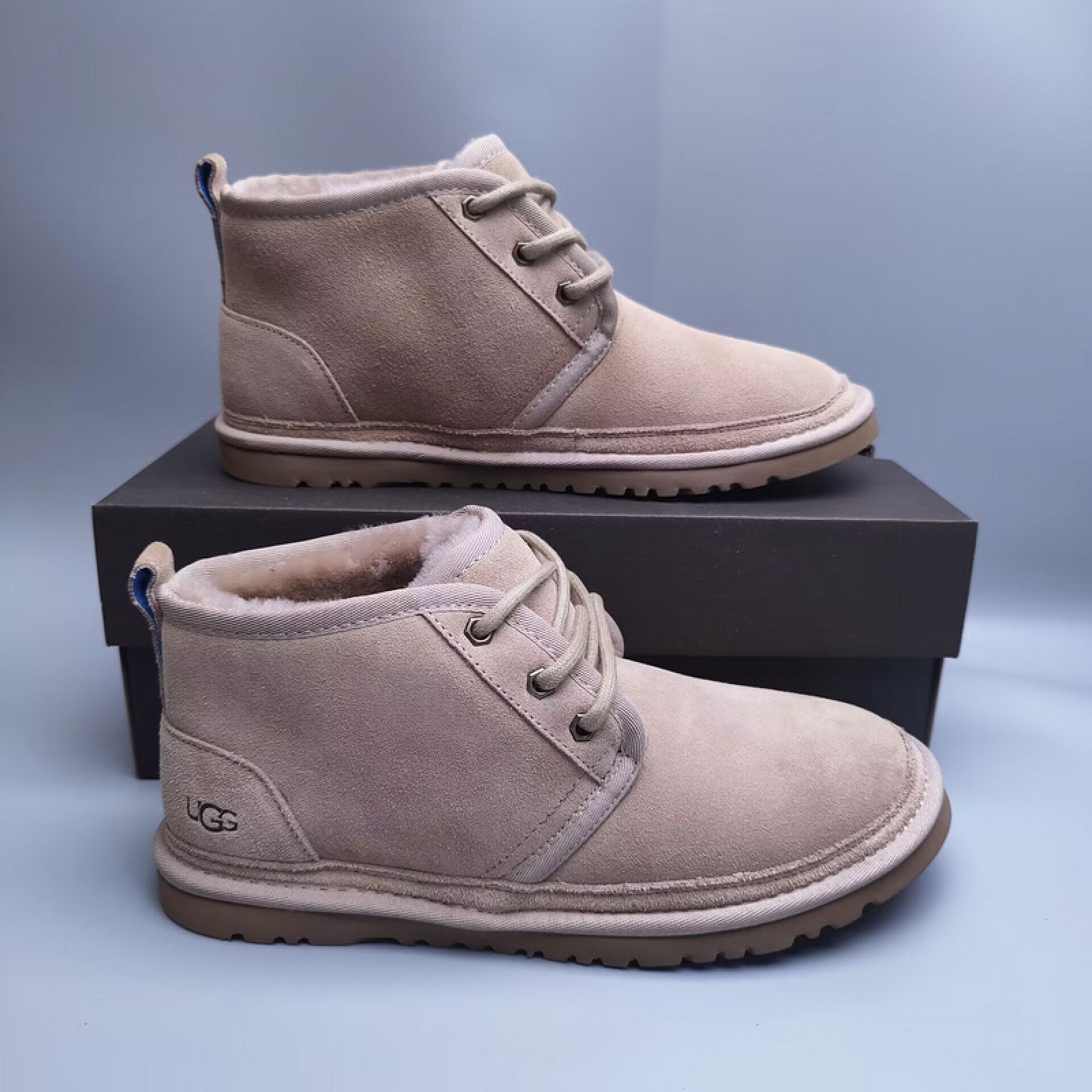 Fur Integrated Casual Unisex Slippers - Sand Color