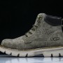 Mid-Top Casual Martin Boots - Green/Beige/Black