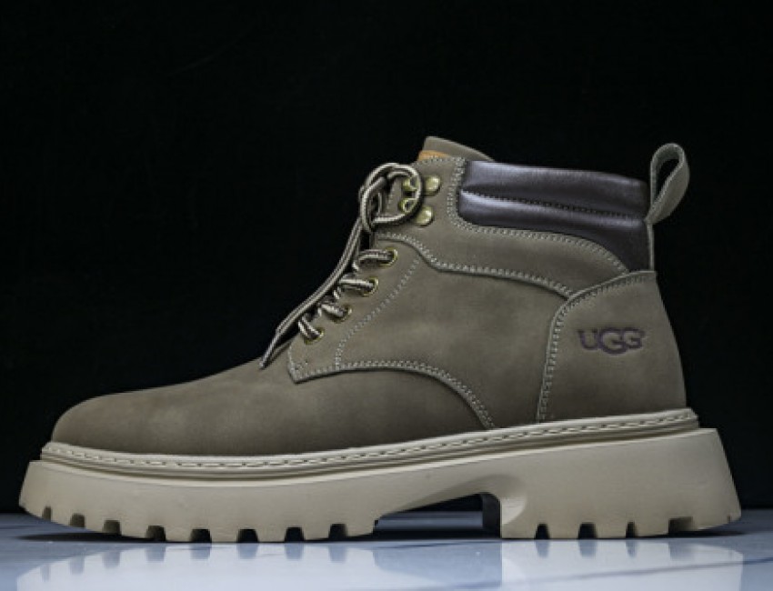 Mid-Top Casual Martin Boots - Green/Beige/Black