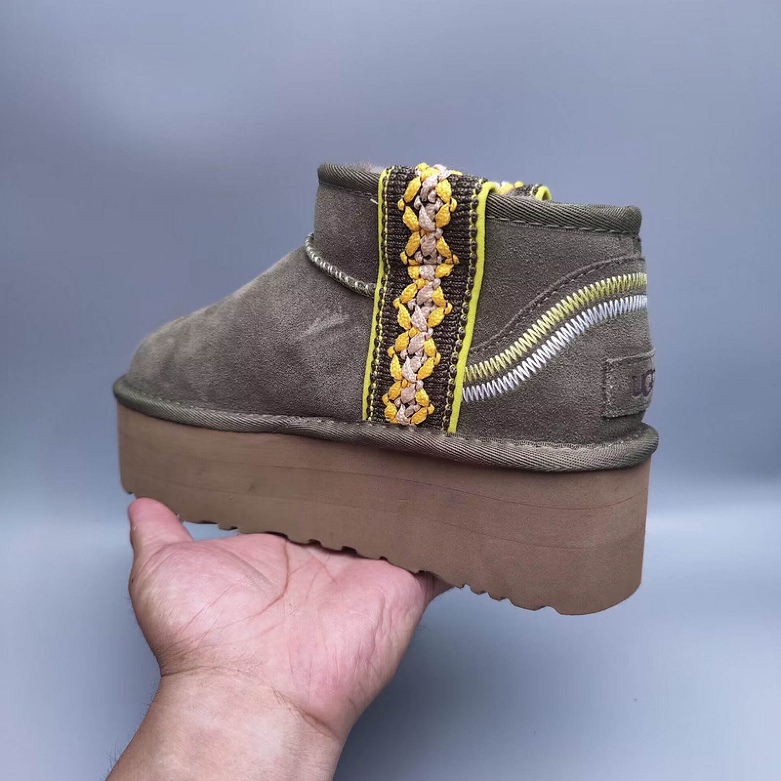 Ethnic Style Classic Thick Sole Slippers - Green