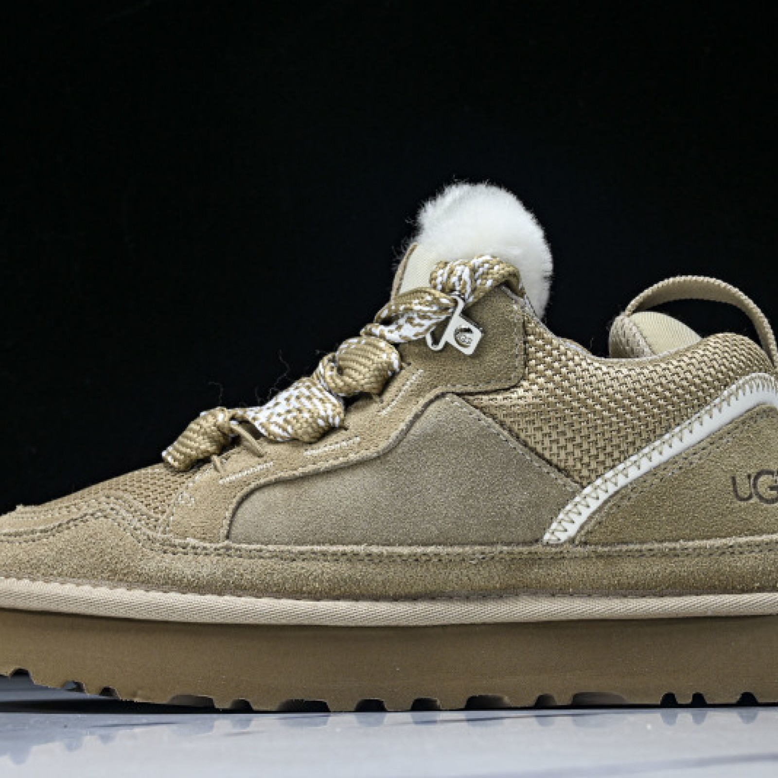 UGG Classic Ultra Mini Low-Top Casual Shoes - Brown/White