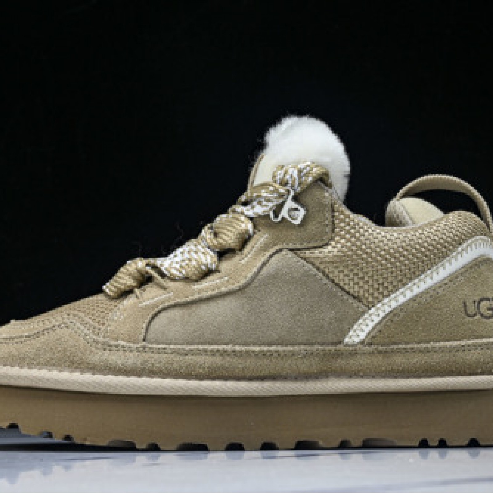 UGG Classic Ultra Mini Low-Top Casual Shoes - Brown/White