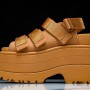 Golden Glow Platform Sandal Slippers - Orange/Dark Orange
