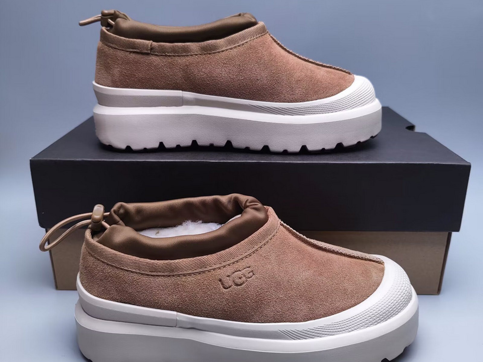 UGG Slip-On Casual Fashion Shoes - Brown/White