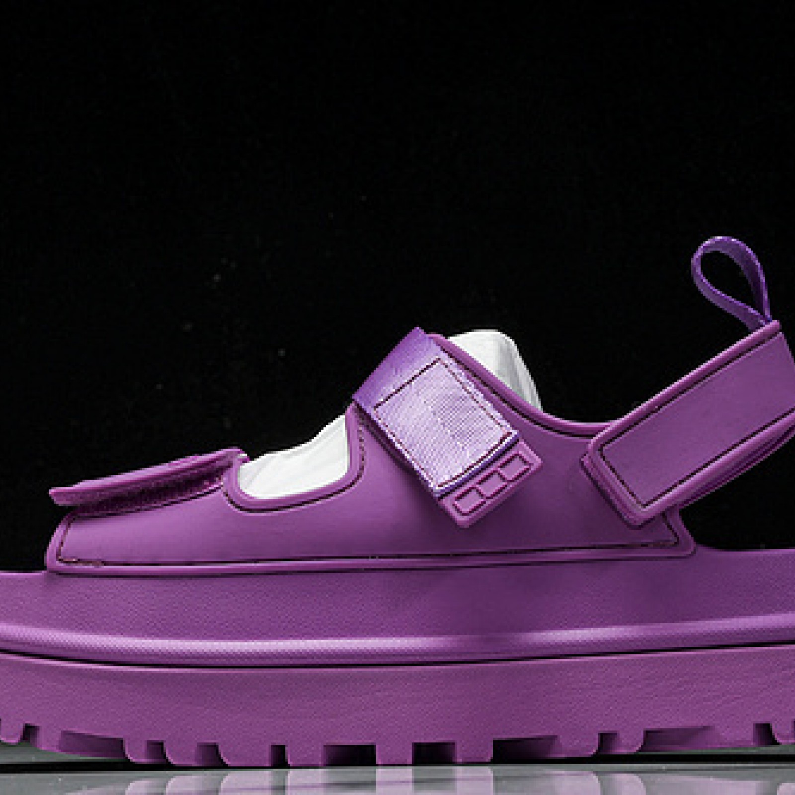 UGG Buckle Fashion Sandals - Purple Womens
