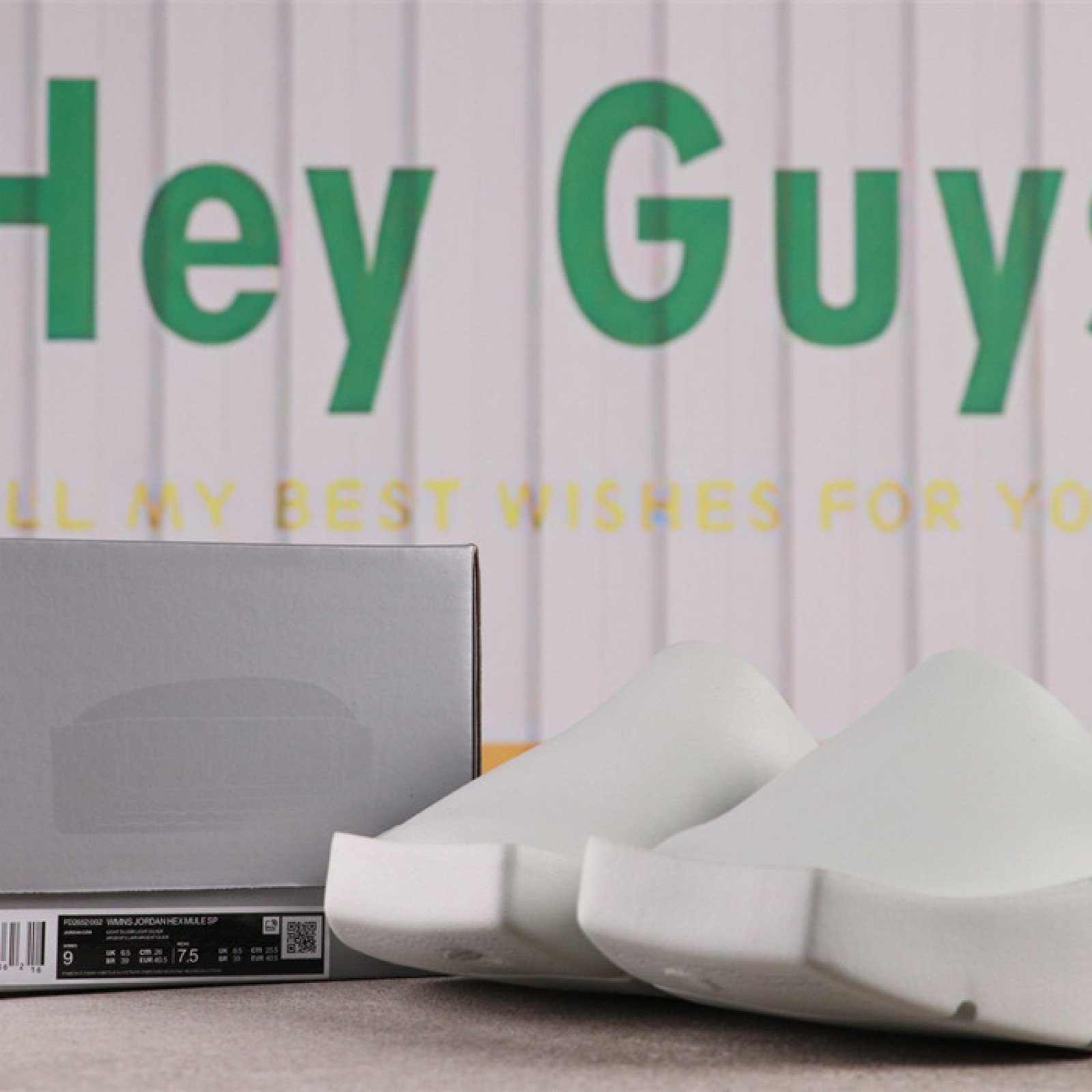 US Jordan Hex Mule SP Light Silver FD2652-002 Size 35-45