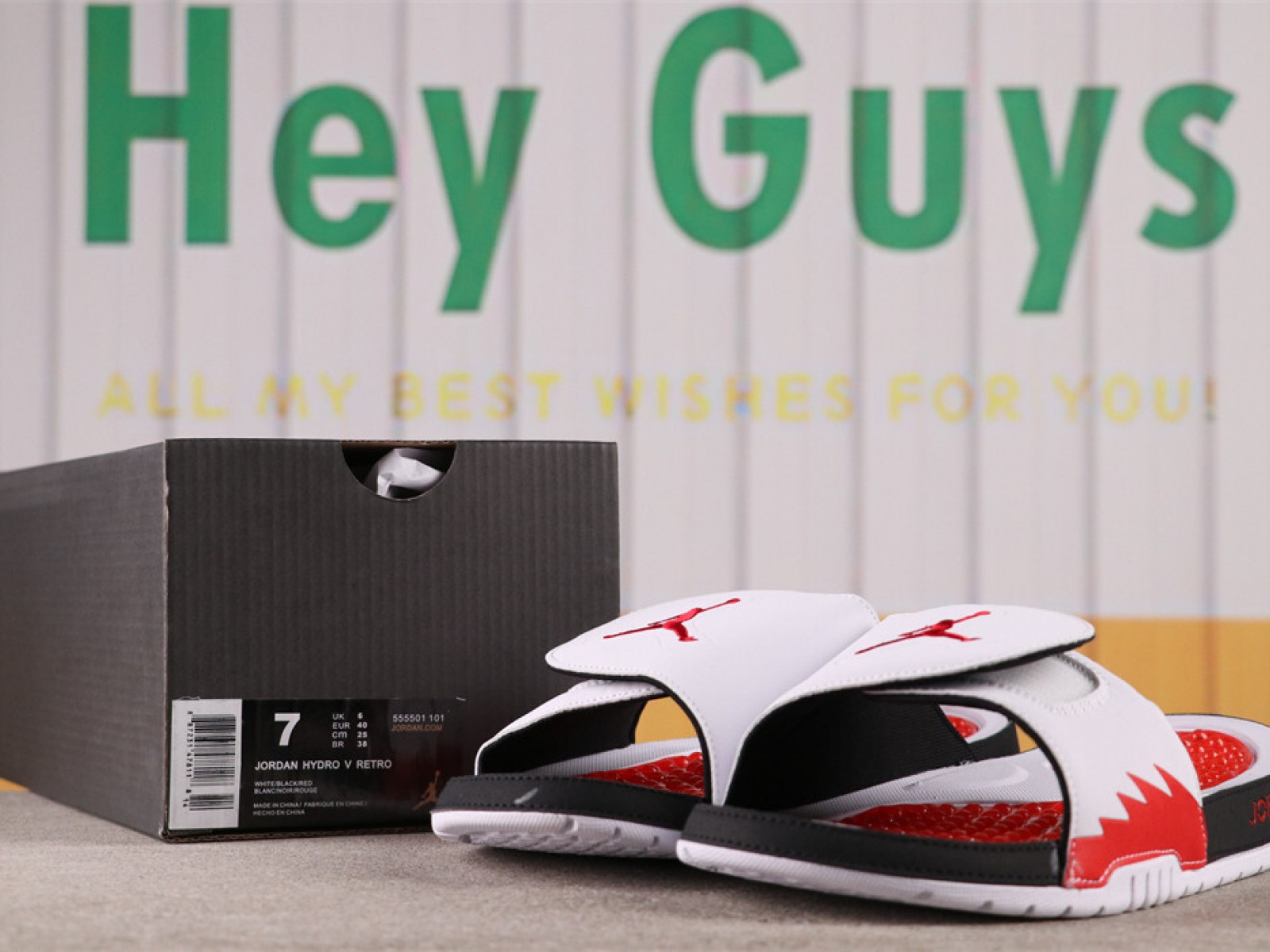 US$18 AIR JORDAN HYDRO V AJ5 Sku 555501-101 Size 36-47.5