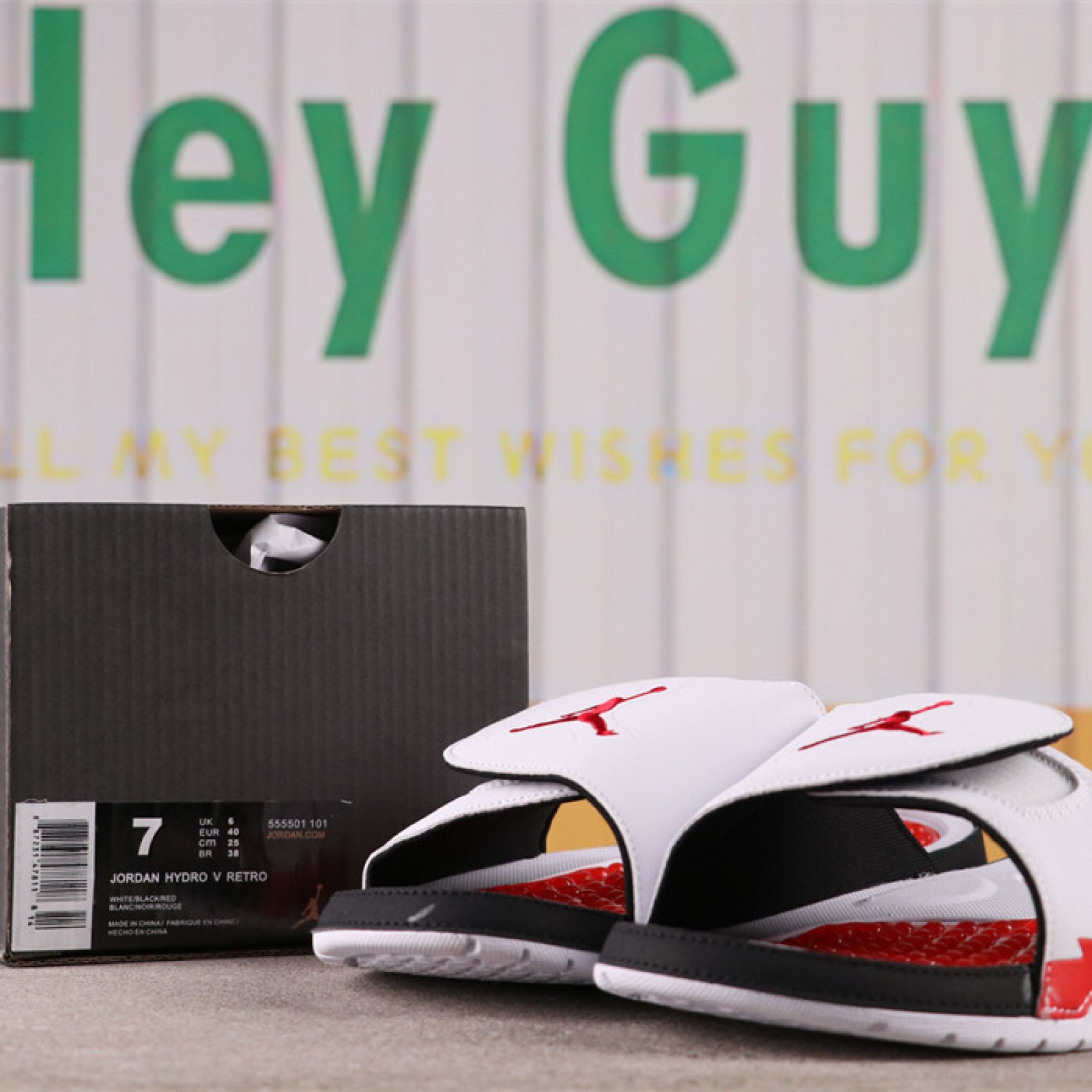 US AIR JORDAN HYDRO V AJ5 Sku 555501-101 Size 36-47.5