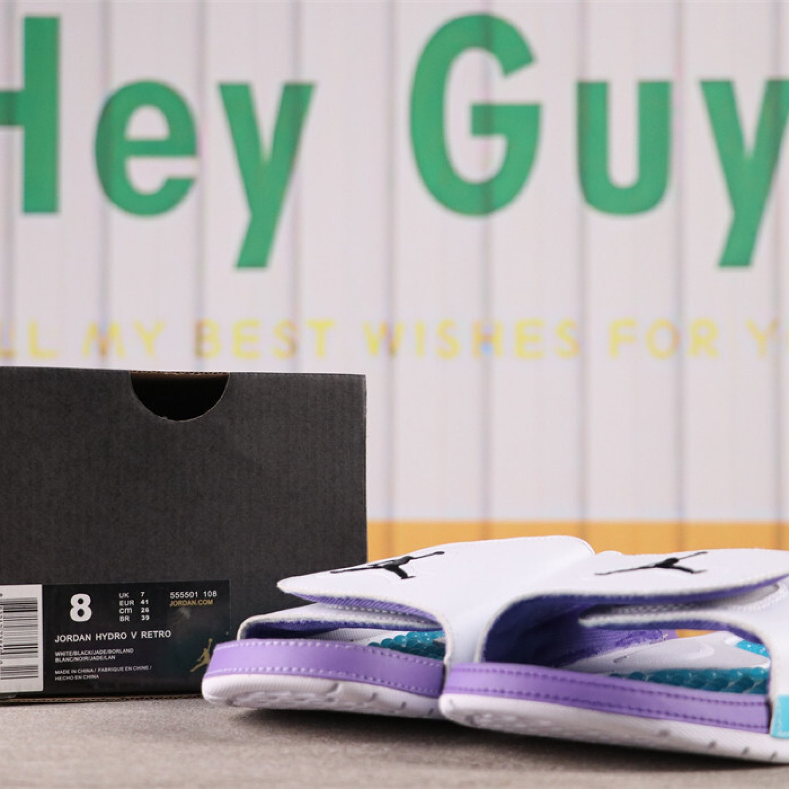 US AIR JORDAN HYDRO V AJ5 Sku 555501-108 Size 36-47.5