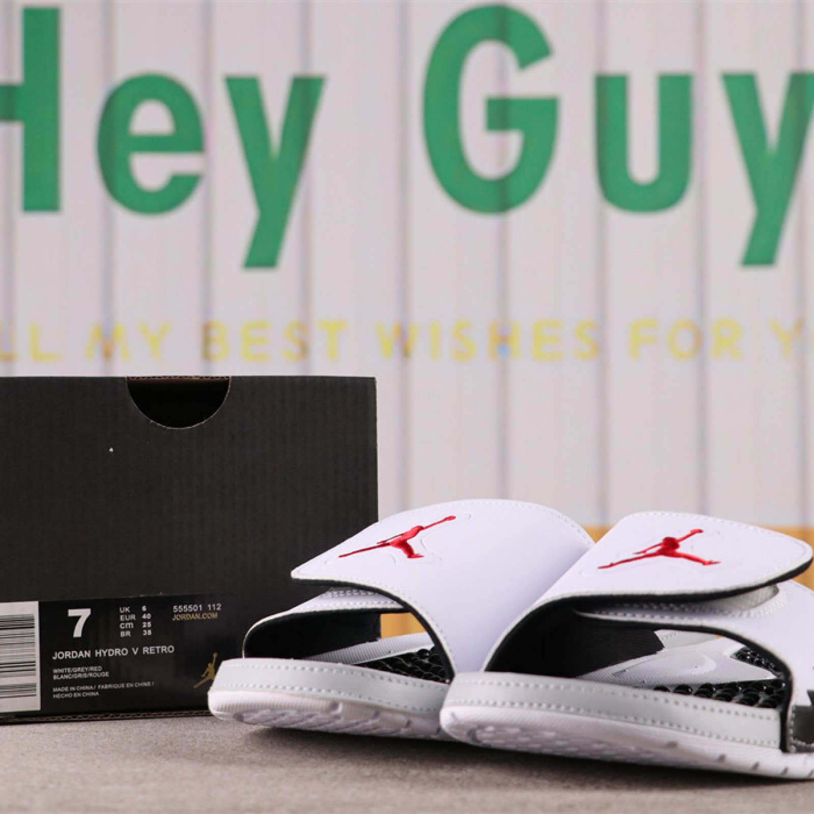 US AIR JORDAN HYDRO V AJ5 Sku 555501-112 Size 36-47.5