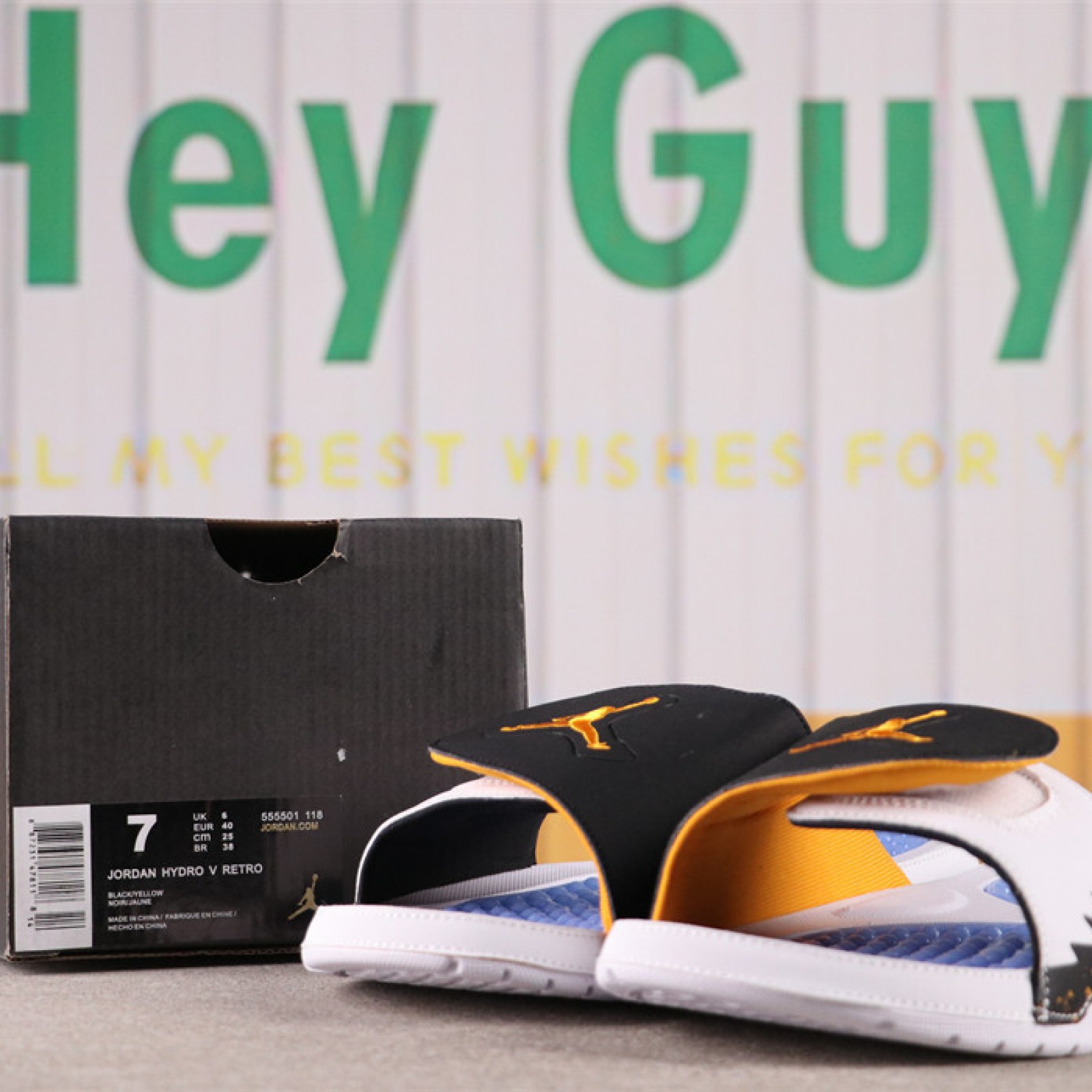 US AIR JORDAN HYDRO V AJ5 Sku 555501-118 Size 36-46