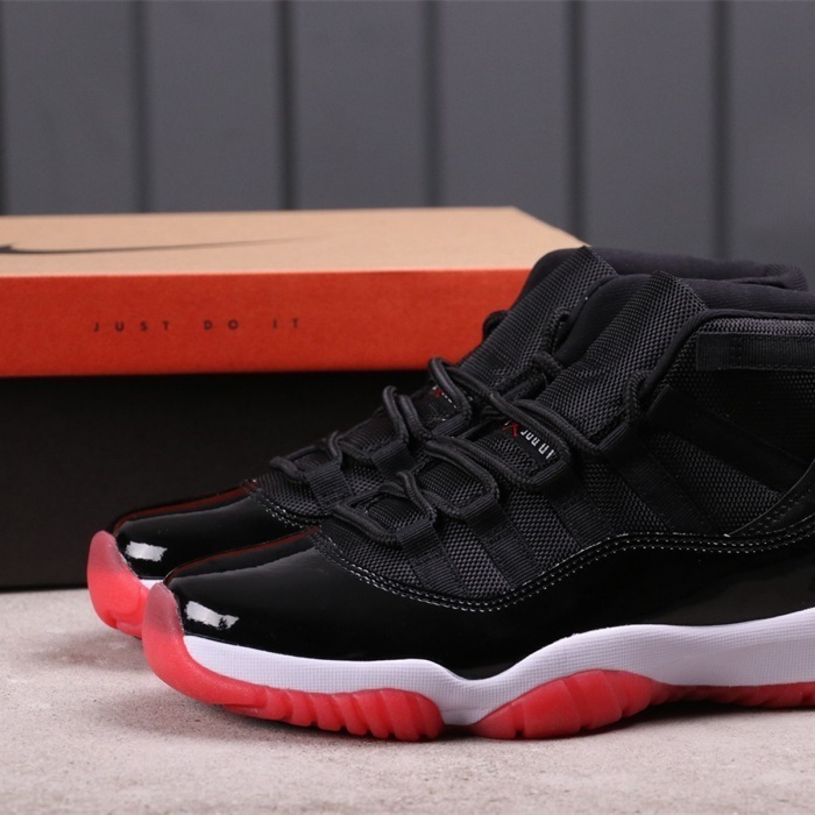 33USD Air Jordan 11 Bred 378037-061 SIZE 36-47