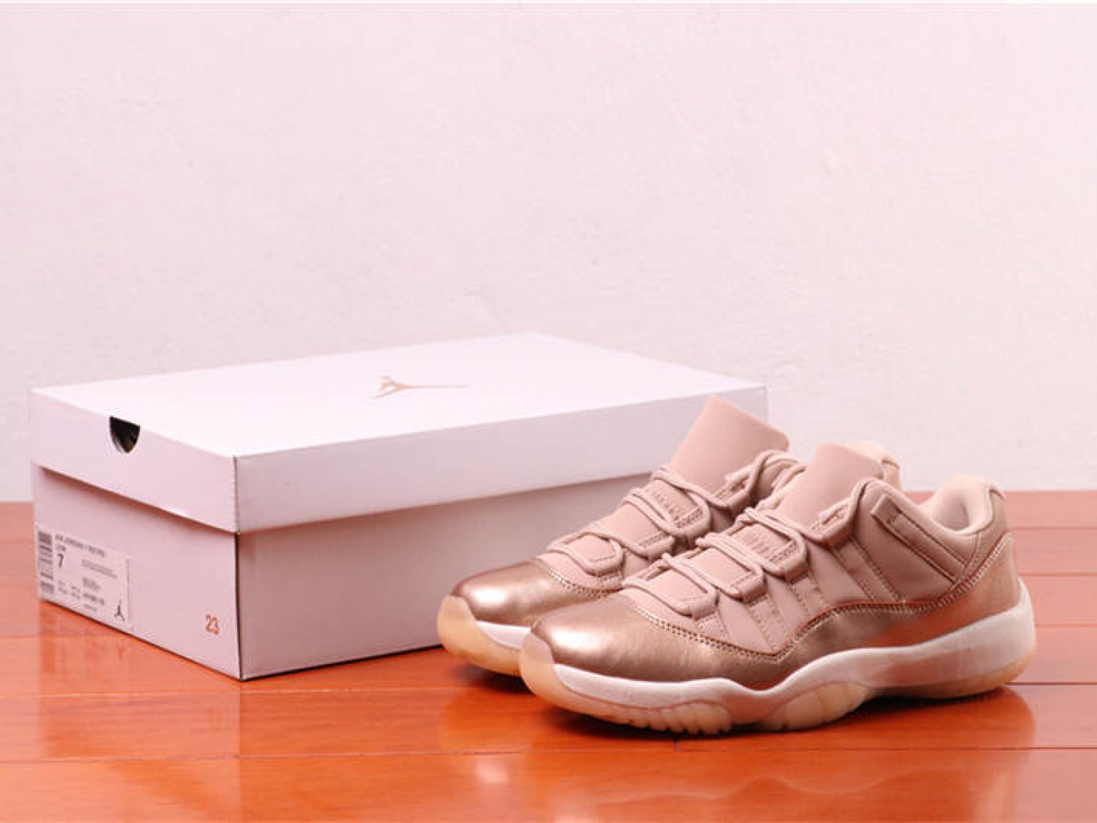 44USD Air Jordan 11 Low GS Rose Gold AH7860-105 40-46