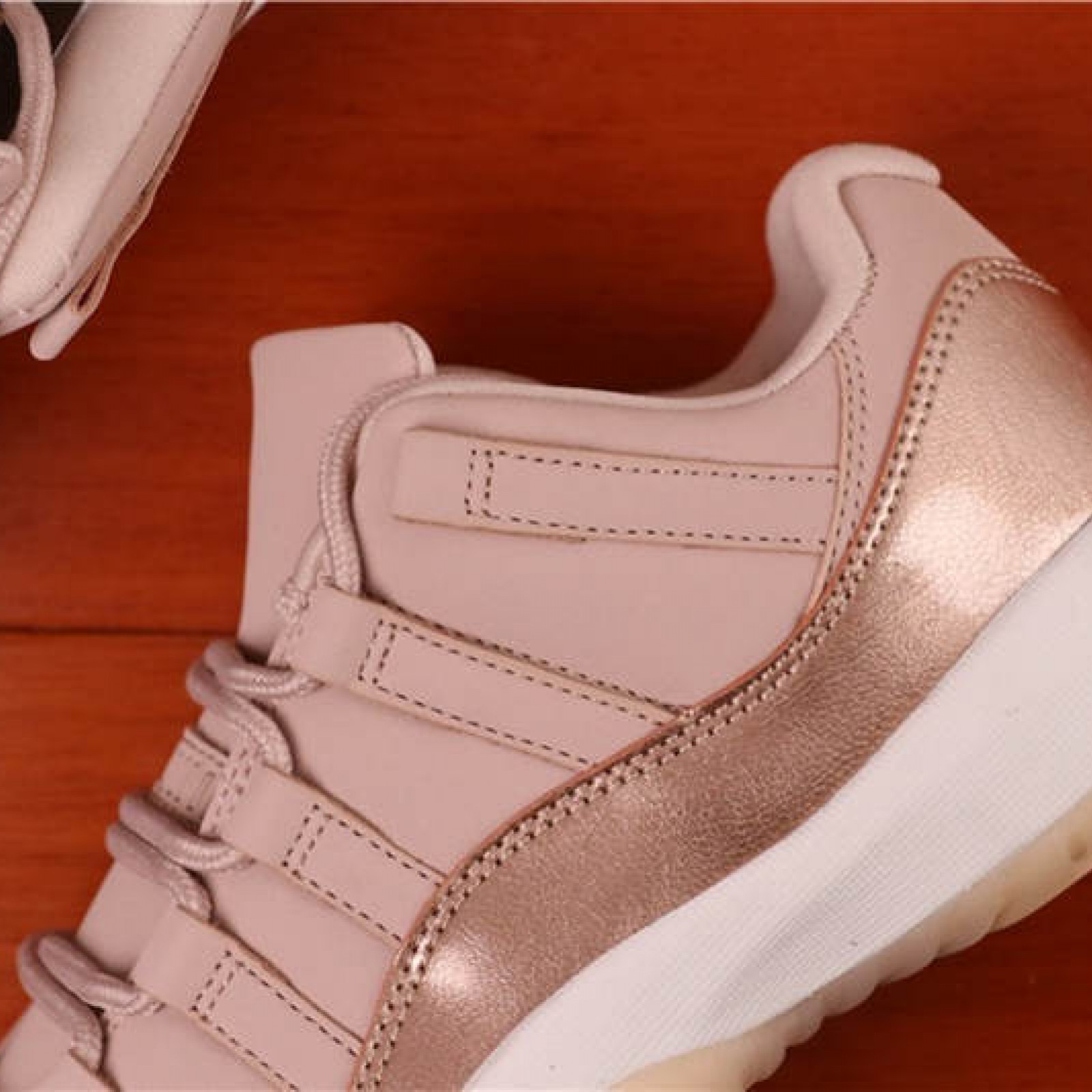 44USD Air Jordan 11 Low GS Rose Gold AH7860-105 40-46