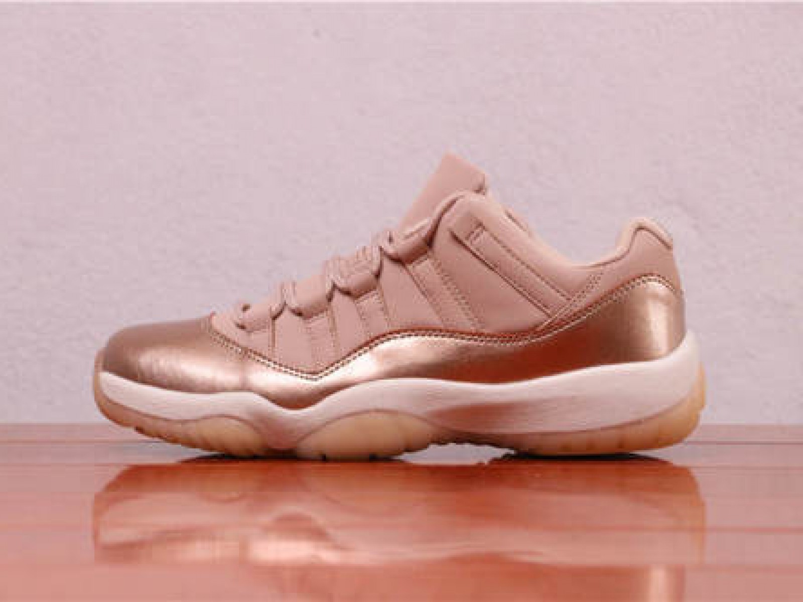 44USD Air Jordan 11 Low GS Rose Gold AH7860-105 40-46