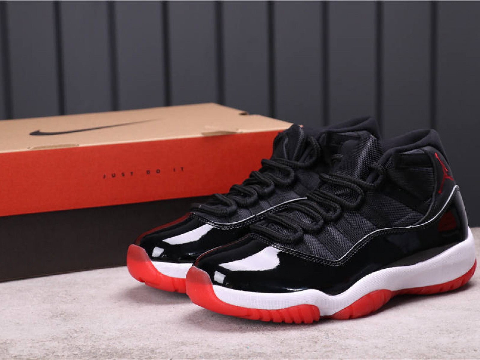 53USD Air Jordan 11 Bred 378037-061 40-46