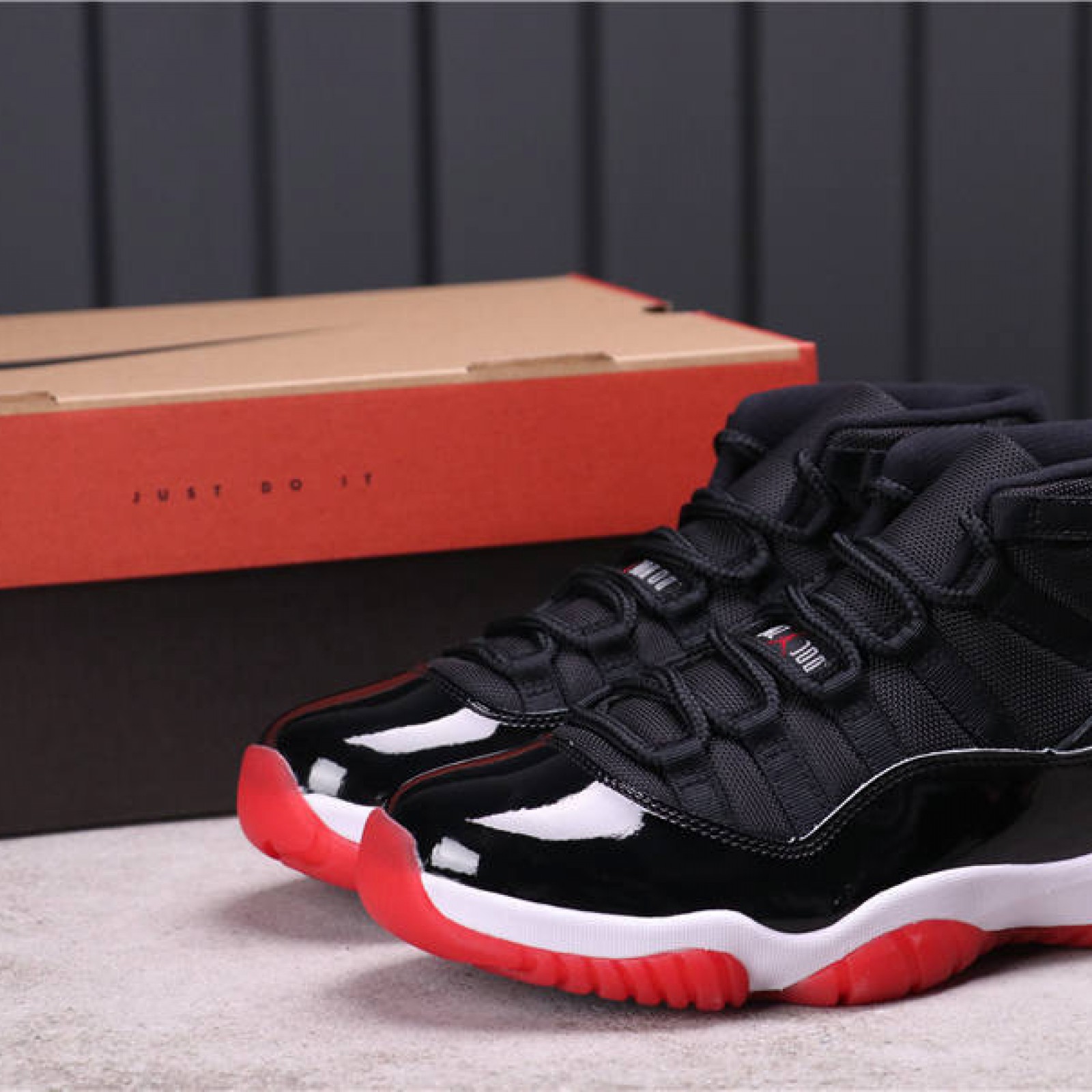 62USD Air Jordan 11 Bred 378037-061 40.5-47.5
