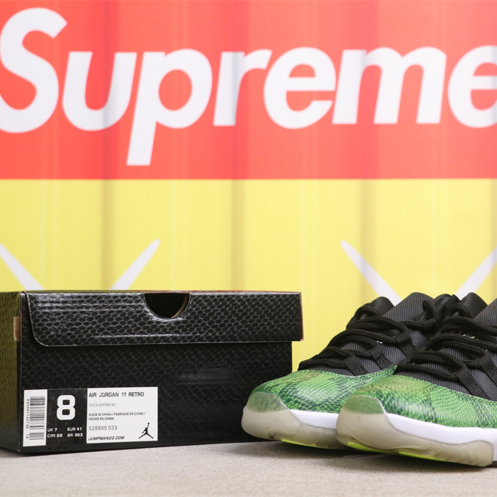 US Air Jordan 11 Low Nightshade 528895-033 1 青蛇 Size 36-44