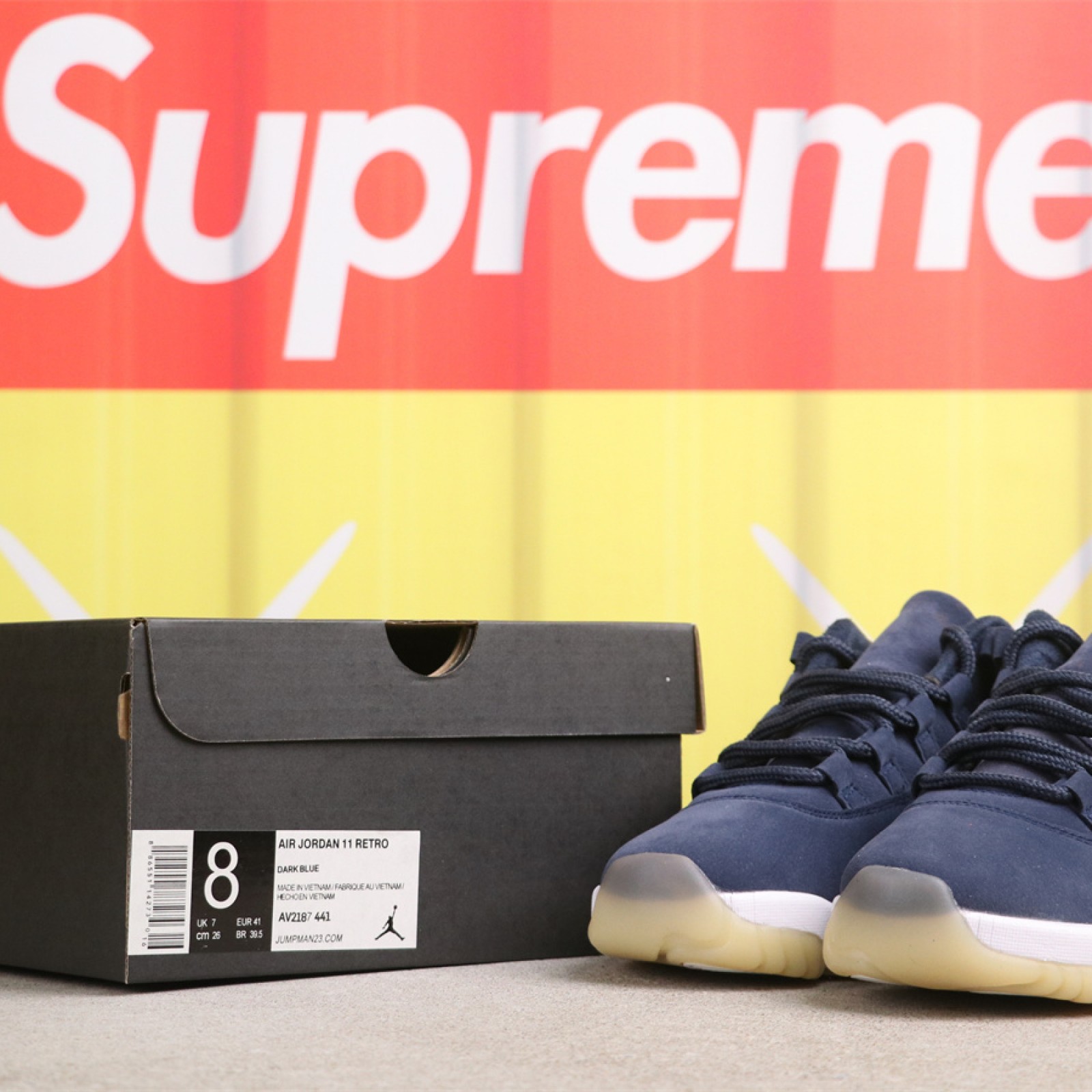 US Air Jordan 11 Low RE2PECT AV2187-441 1 蓝麂皮 Size 40-46