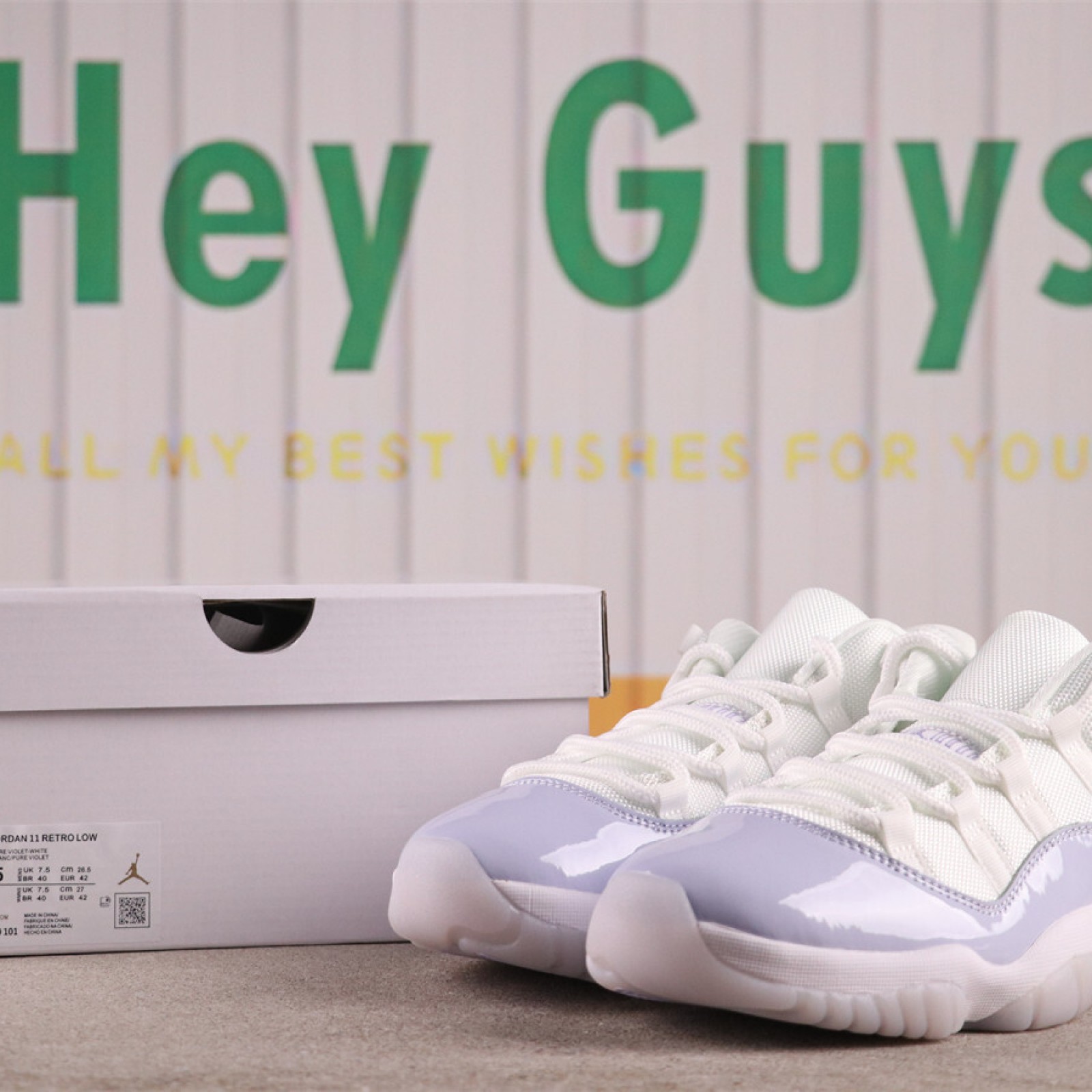 US Air Jordan 11 Low Pure Violet AH7860-101 Size 36-47.5