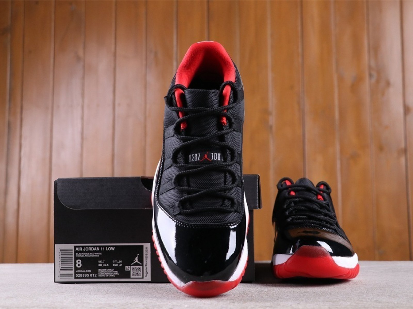 US$48 Air Jordan 11 Low Bred 528895-012 Size 40-46