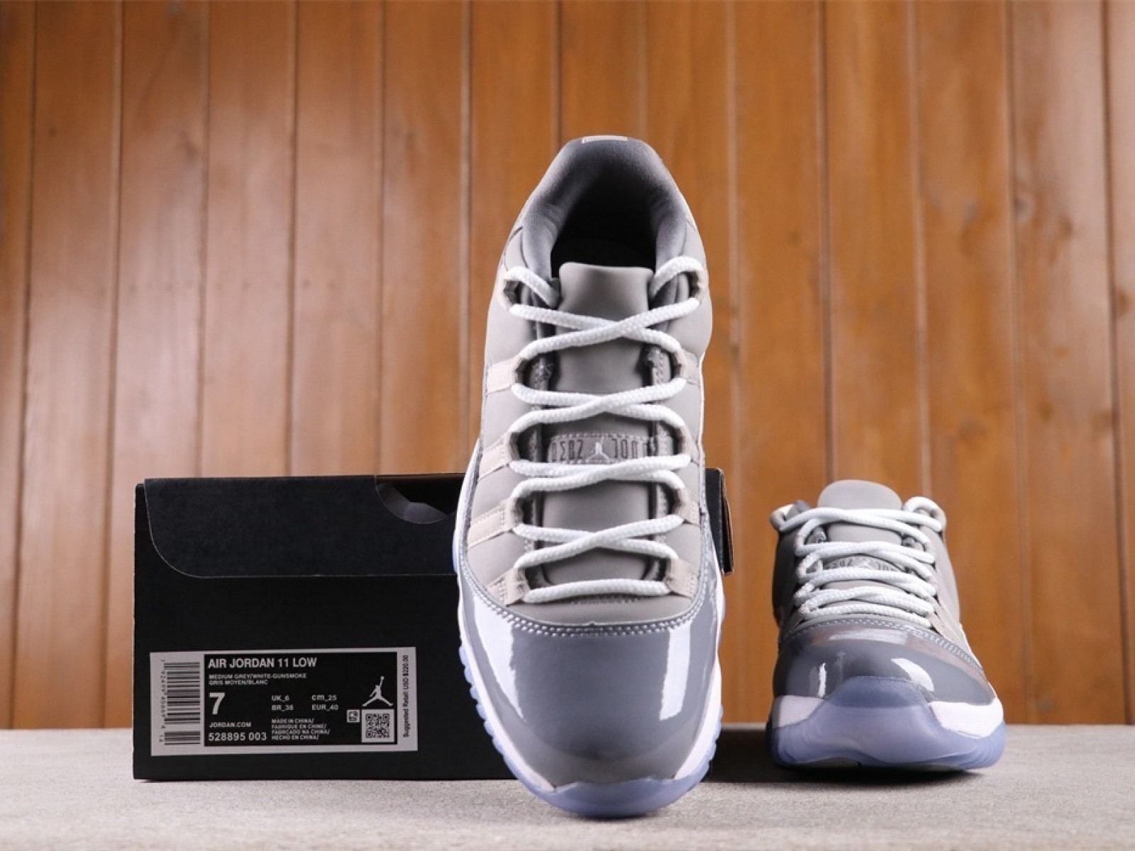 US$48 Air Jordan 11 Low Cool Grey 528895-003 Size 40-46