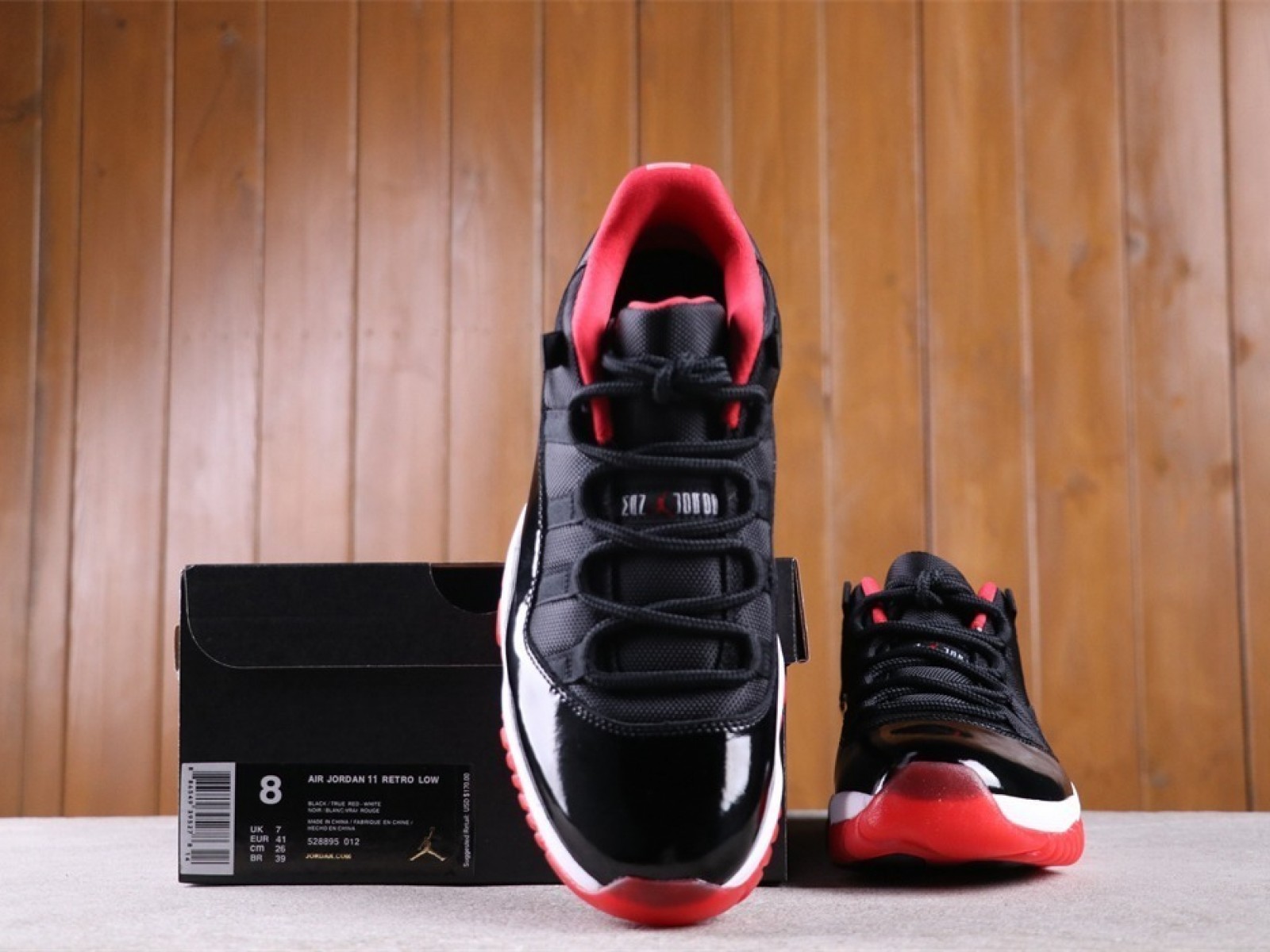 US$53 Air Jordan 11 Low Bred 528895-012 Size 40-47.5