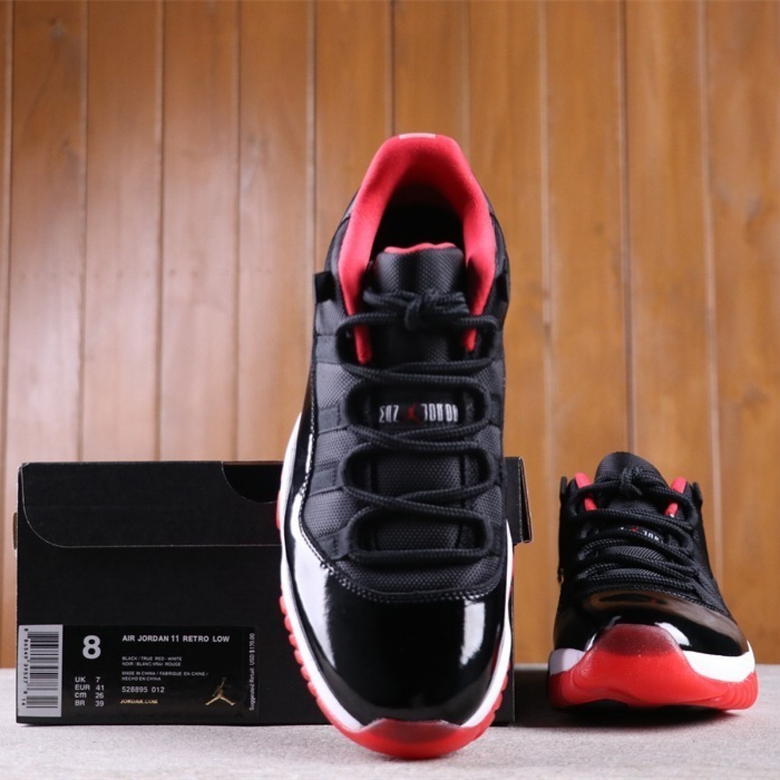 US Air Jordan 11 Low Bred 528895-012 Size 40-47.5