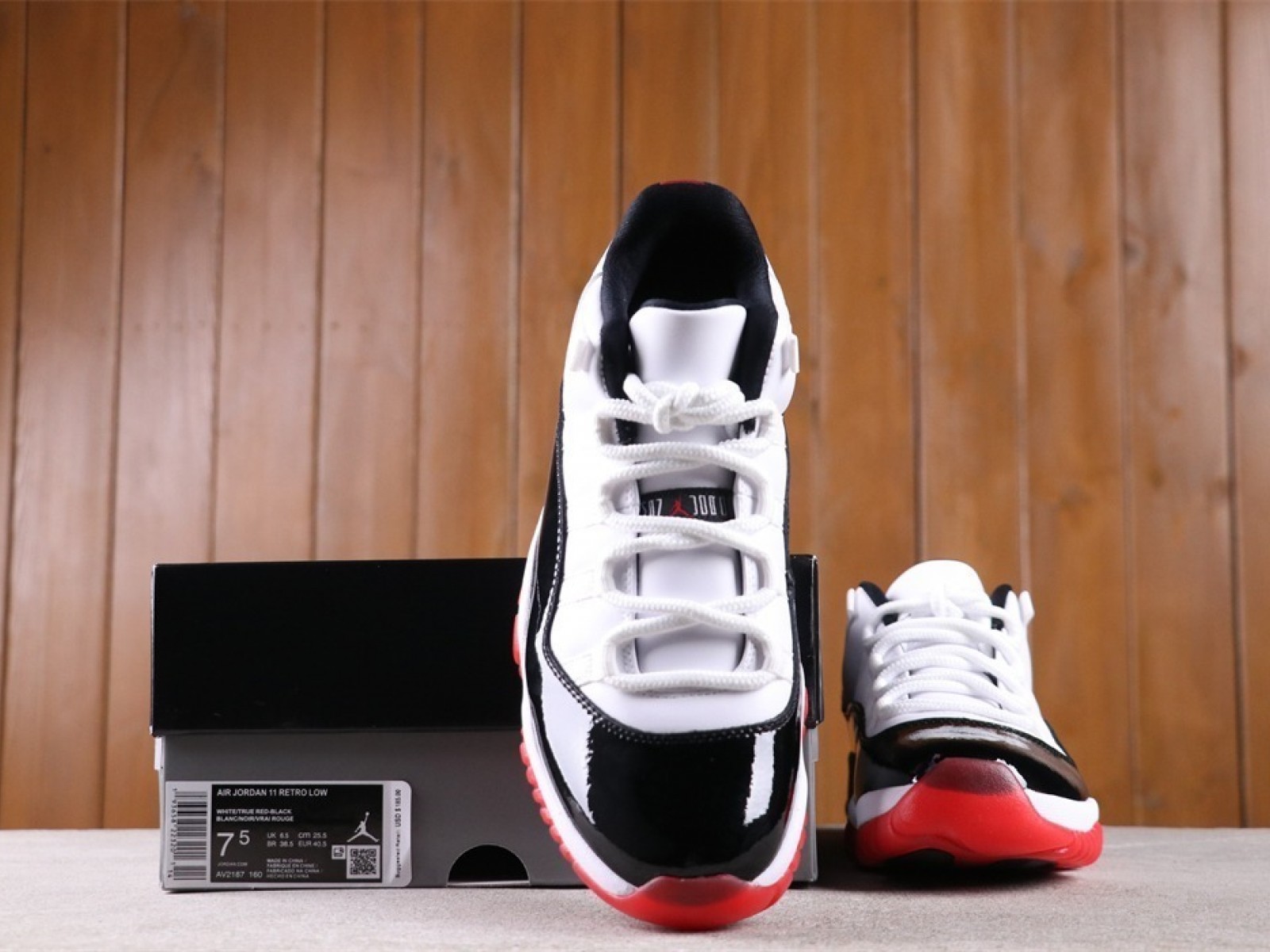 US$53 Air Jordan 11 Low White Bred AV2187-160 Size 40-47.5