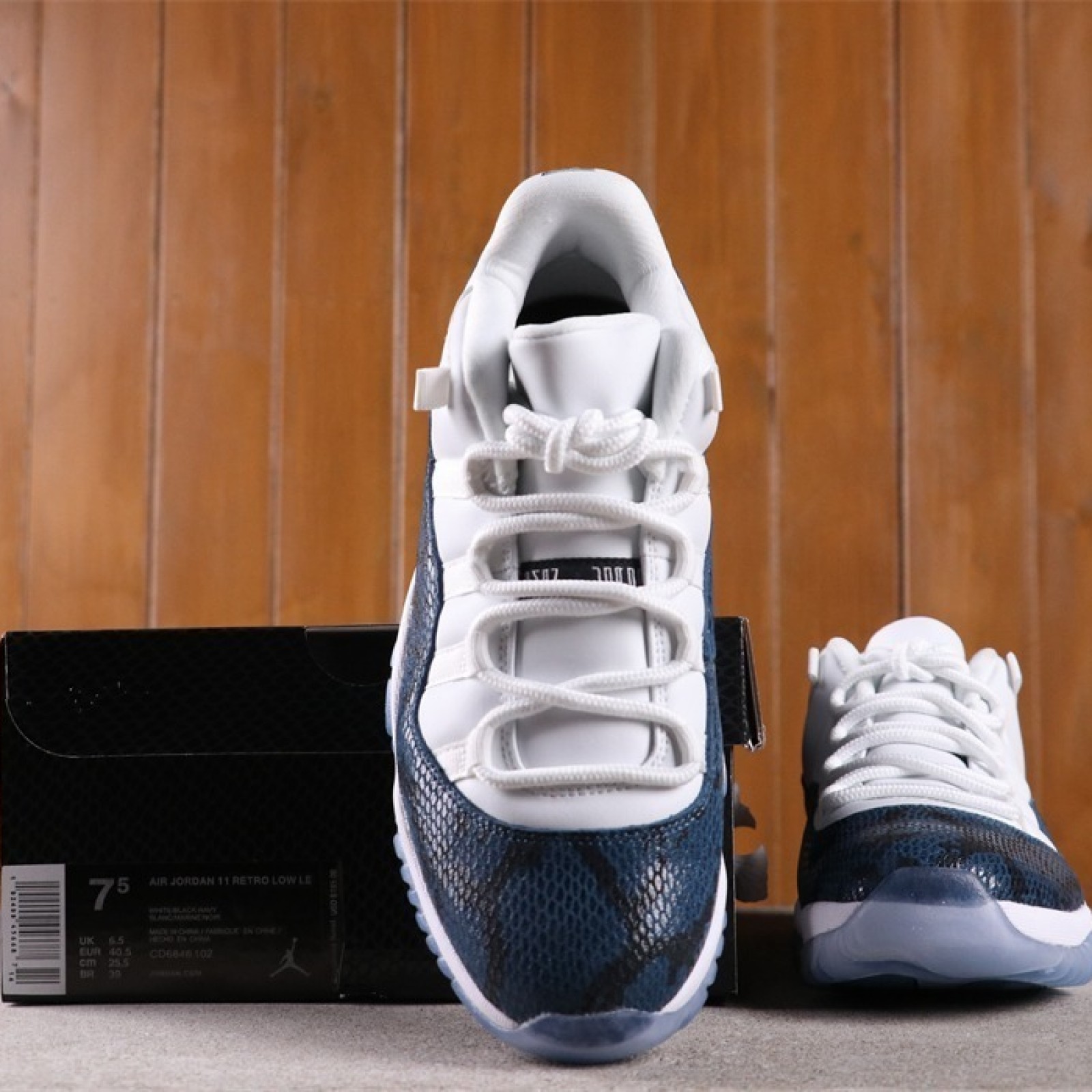 US Air Jordan 11“Navy Blue Snakeskin” CD6846-102 Size 40-47.5