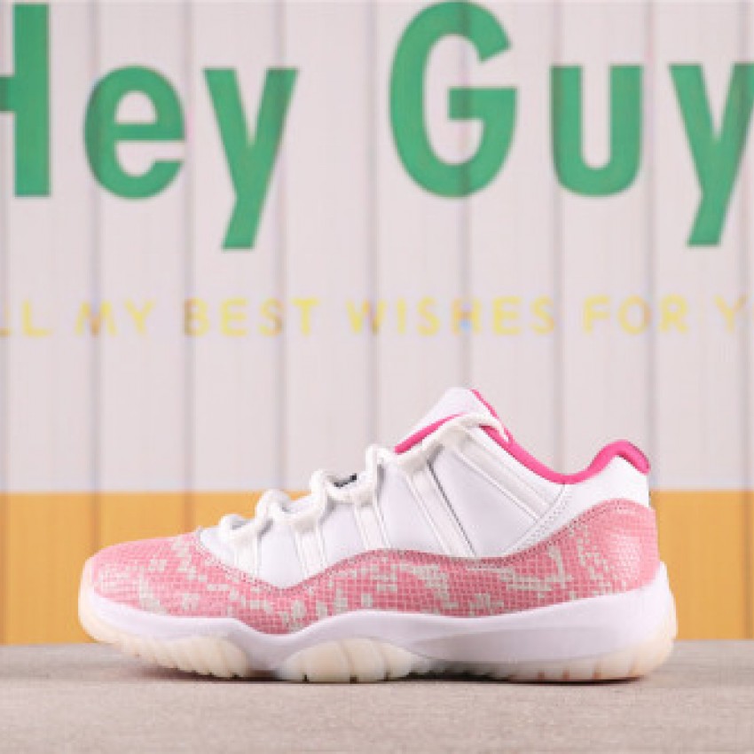 US$57 Air Jordan 11 Low Pink Snakeskin AH7860-106 乔11低帮粉蛇 Size 36-47.5