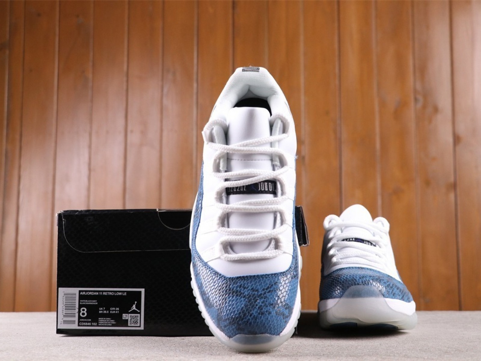 US$57 Air Jordan 11 Navy Blue Snakeskin CD6846-102 Size 36-47.5